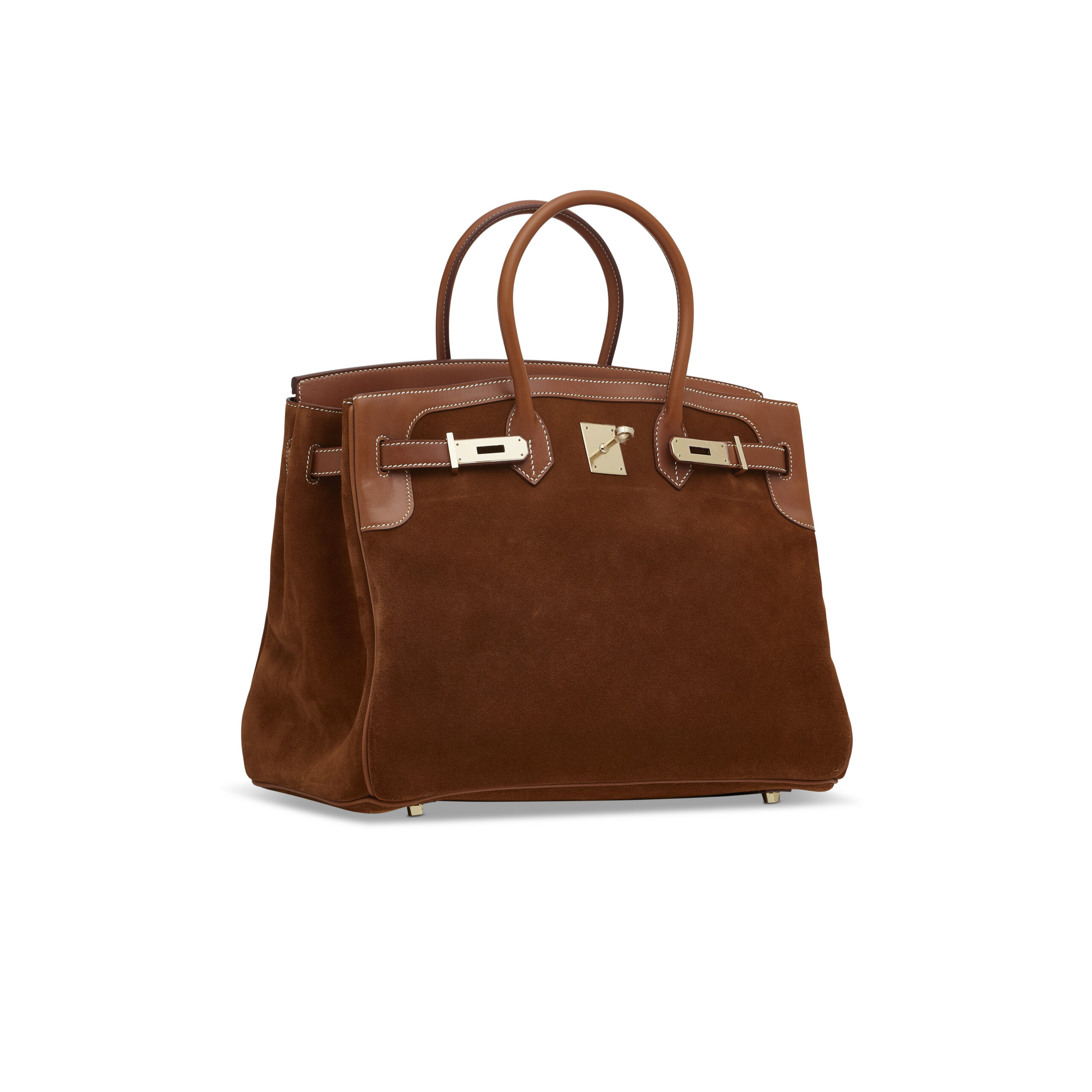 A LIMITED EDITION NATUREL BARÉNIA LEATHER & FAUVE VEAU DOBLIS GRIZZLY BIRKIN 35 WITH PERMABRASS HARDWARE 2 A LIMITED EDITION NATUREL BARÉNIA LEATHER & FAUVE VEAU DOBLIS GRIZZLY BIRKIN 35 WITH PERMABRASS HARDWARE - Image 2