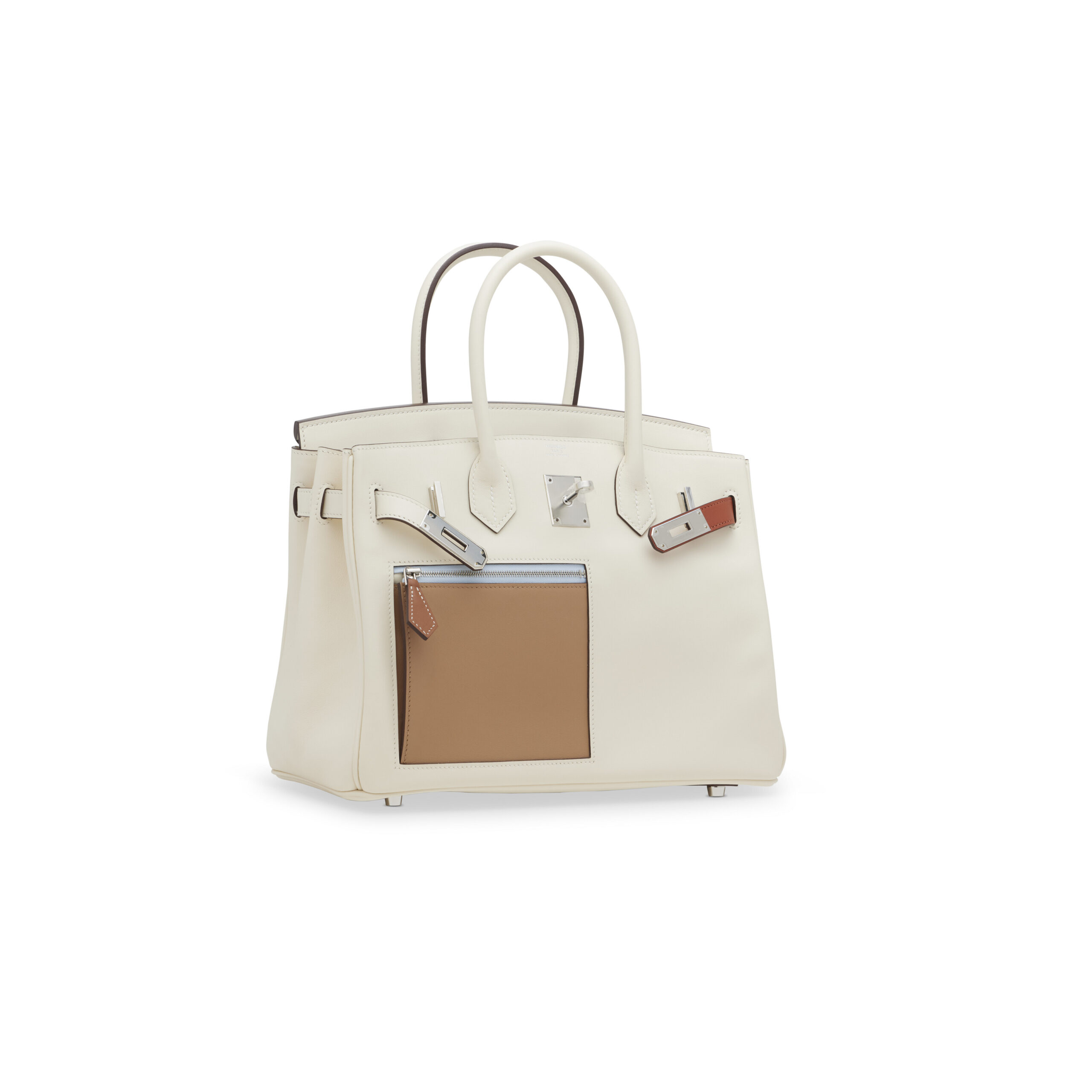 A LIMITED EDITION NATA, CHAI, CUIVRE, LIME & MAUVE SYLVESTRE SWIFT LEATHER COLORMATIC BIRKIN 30 WITH PALLADIUM HARDWARE - Image 3