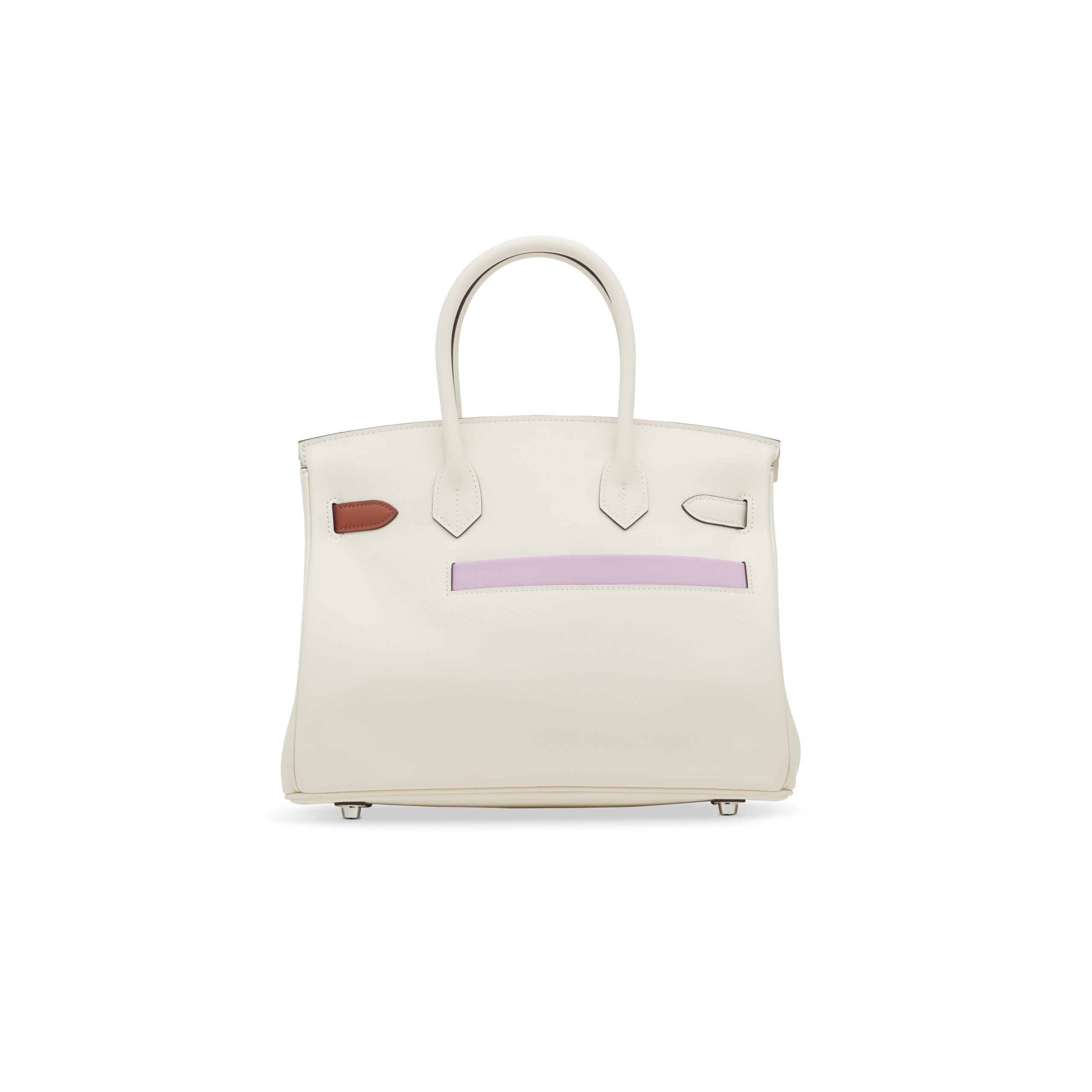 A LIMITED EDITION NATA, CHAI, CUIVRE, LIME & MAUVE SYLVESTRE SWIFT LEATHER COLORMATIC BIRKIN 30 WITH PALLADIUM HARDWARE - Image 4