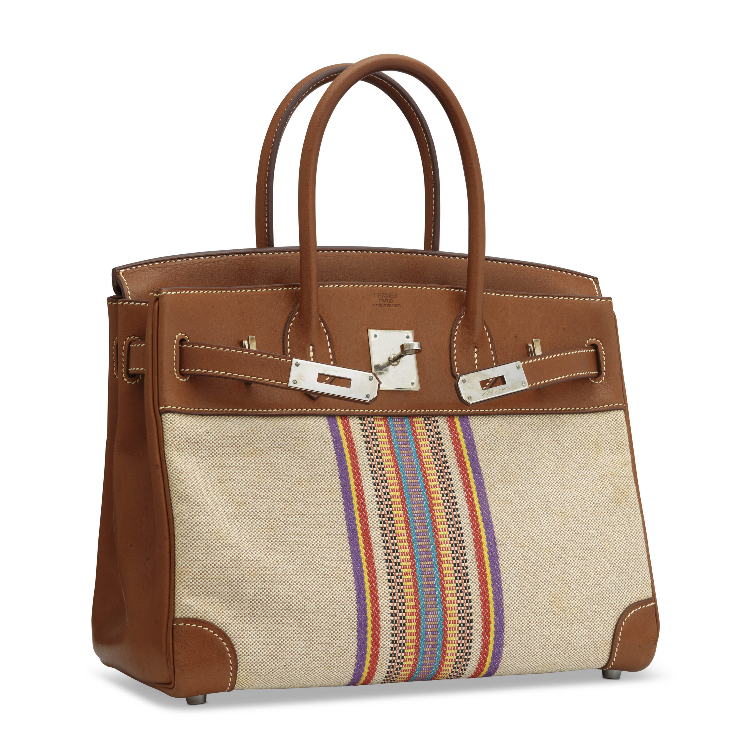 A LIMITED EDITION FAUVE BARÉNIA & CANVAS GANGES BIRKIN 30 WITH PALLADIUM HARDWARE - Image 2