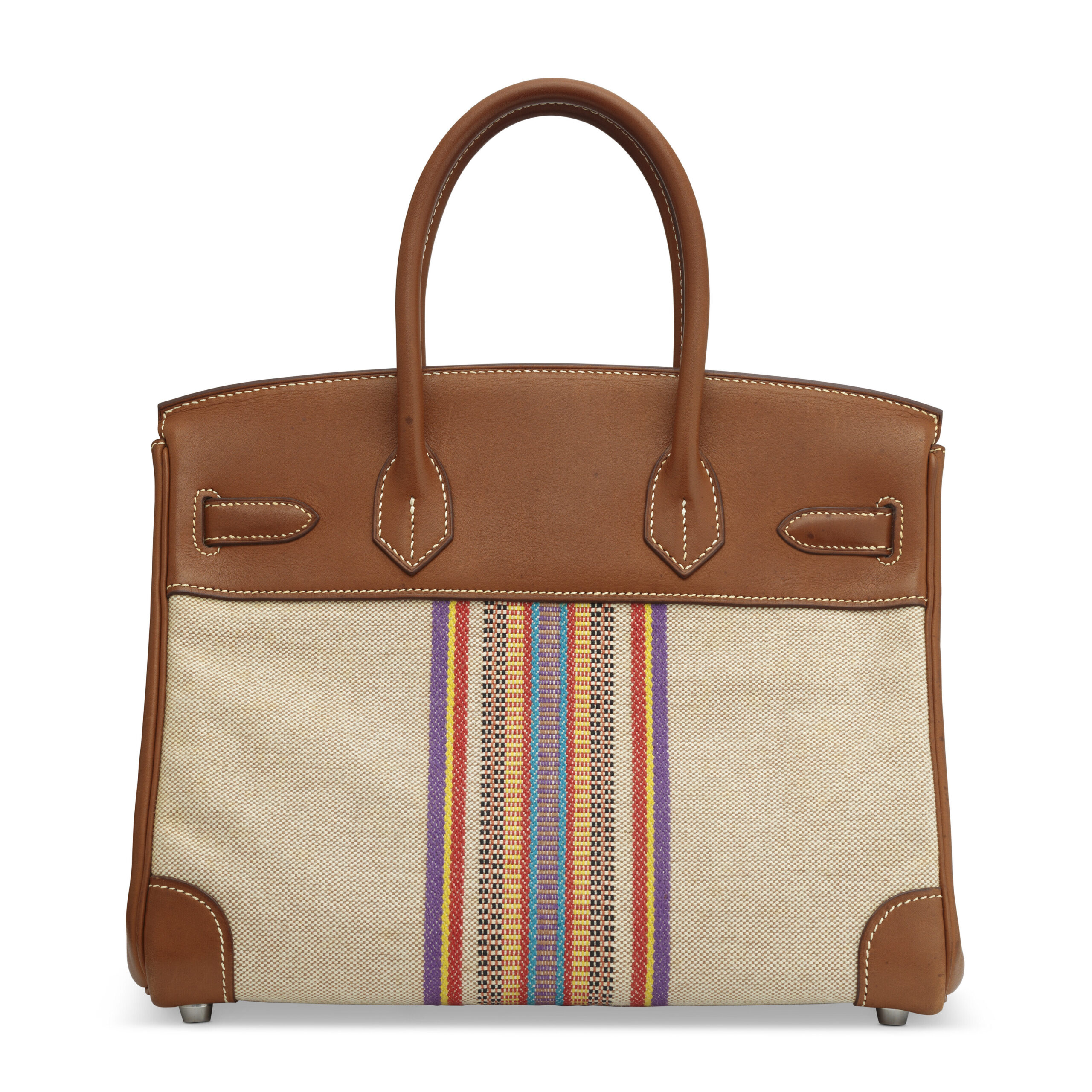 A LIMITED EDITION FAUVE BARÉNIA & CANVAS GANGES BIRKIN 30 WITH PALLADIUM HARDWARE - Image 3