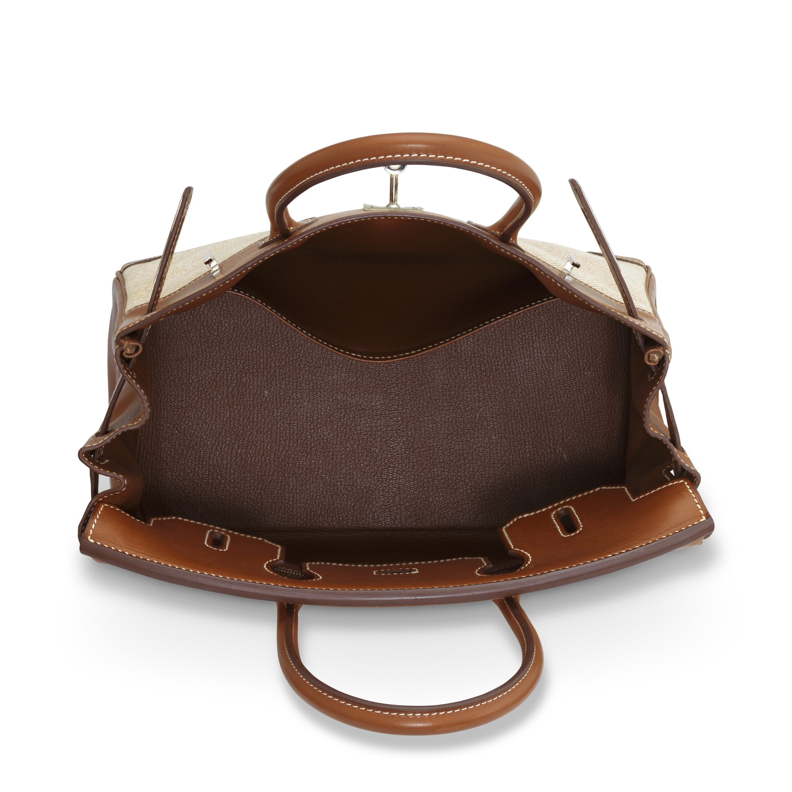 A LIMITED EDITION FAUVE BARÉNIA & CANVAS GANGES BIRKIN 30 WITH PALLADIUM HARDWARE - Image 5