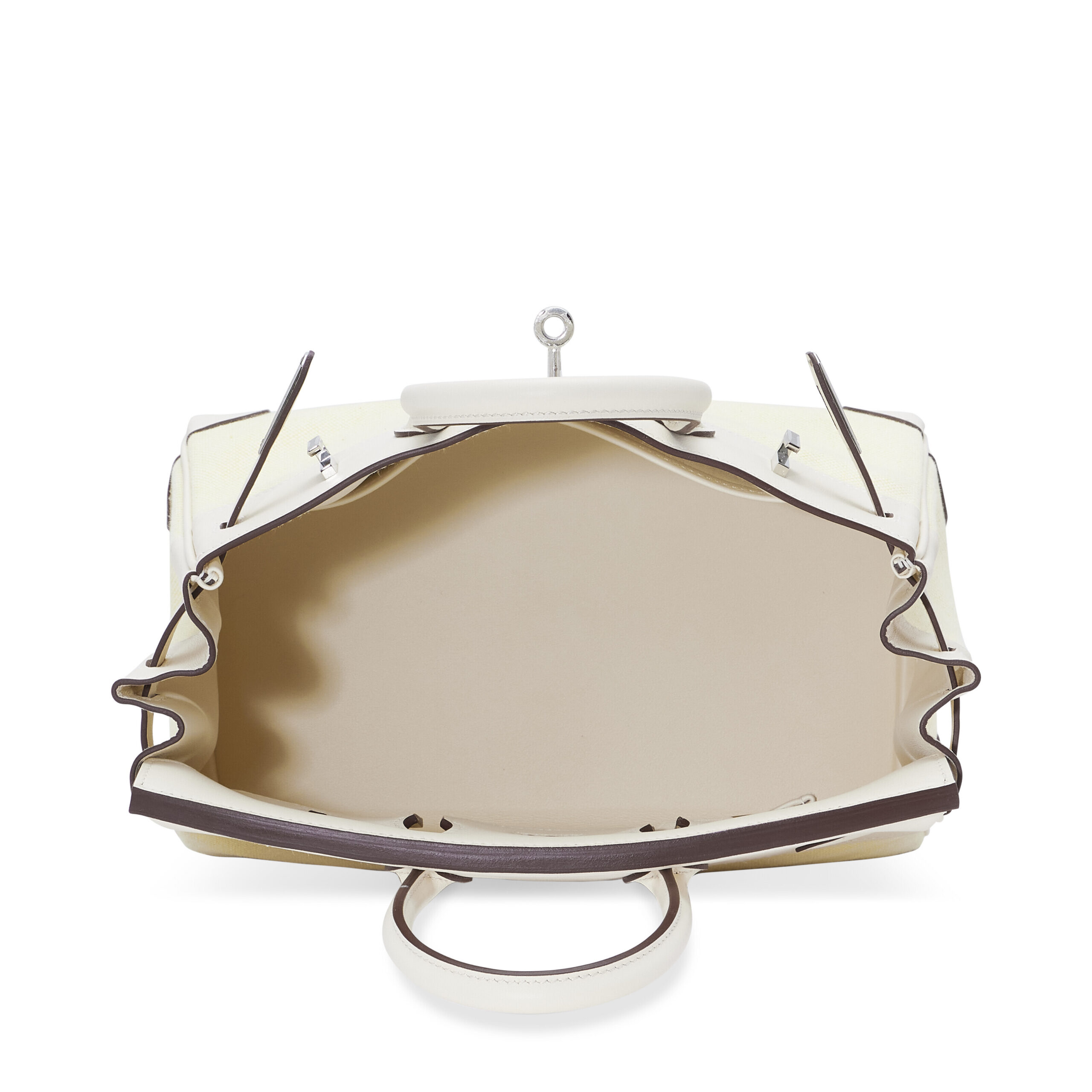 A LIMITED EDITION NATA SWIFT LEATHER & JAUNE CITRON TOILE H BIRKIN 25 WITH PALLADIUM HARDWARE - Image 6