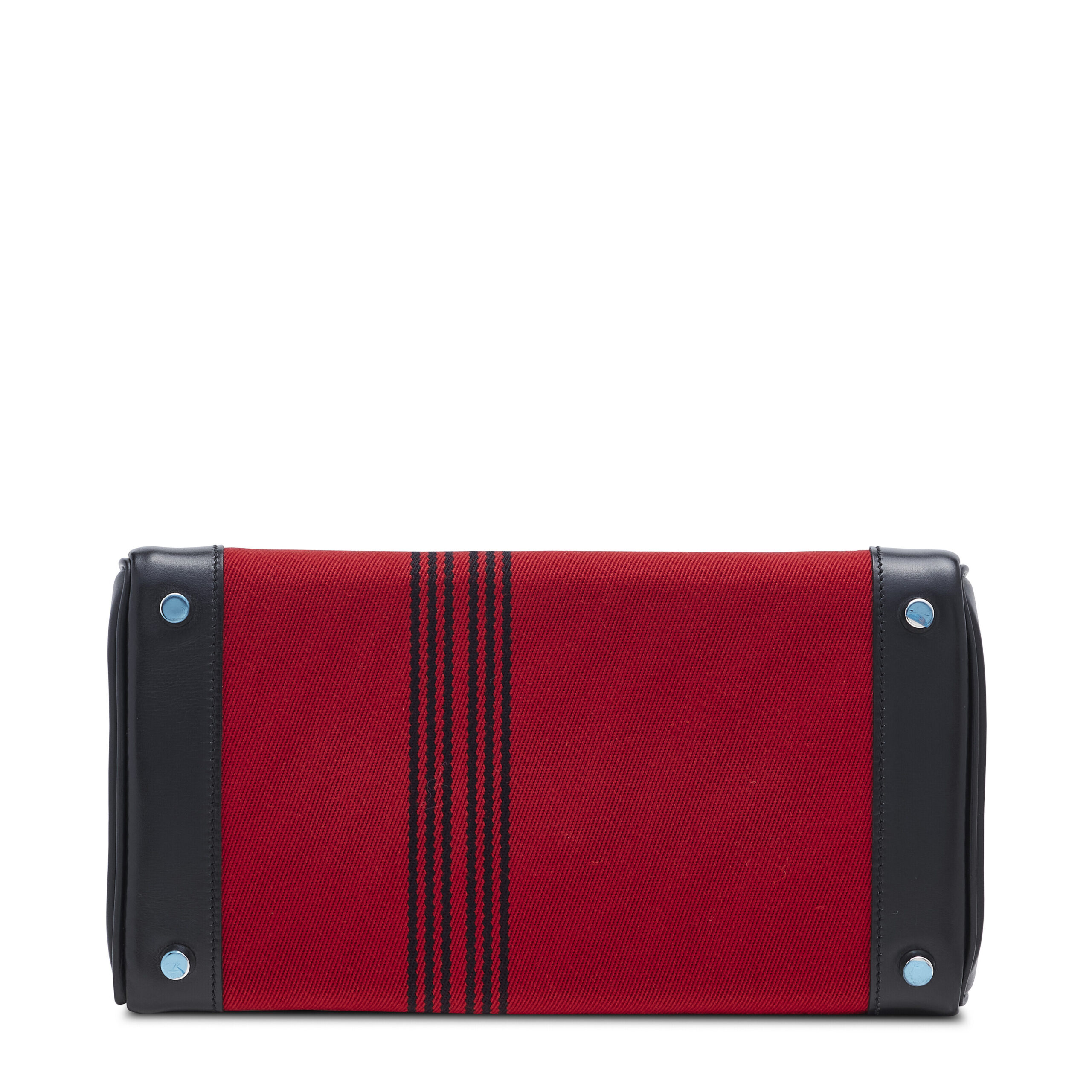 A LIMITED EDITION BLACK CALF BOX LEATHER & RED CANVAS POTAMOS BIRKIN 30 WITH PALLADIUM HARDWARE - Image 5