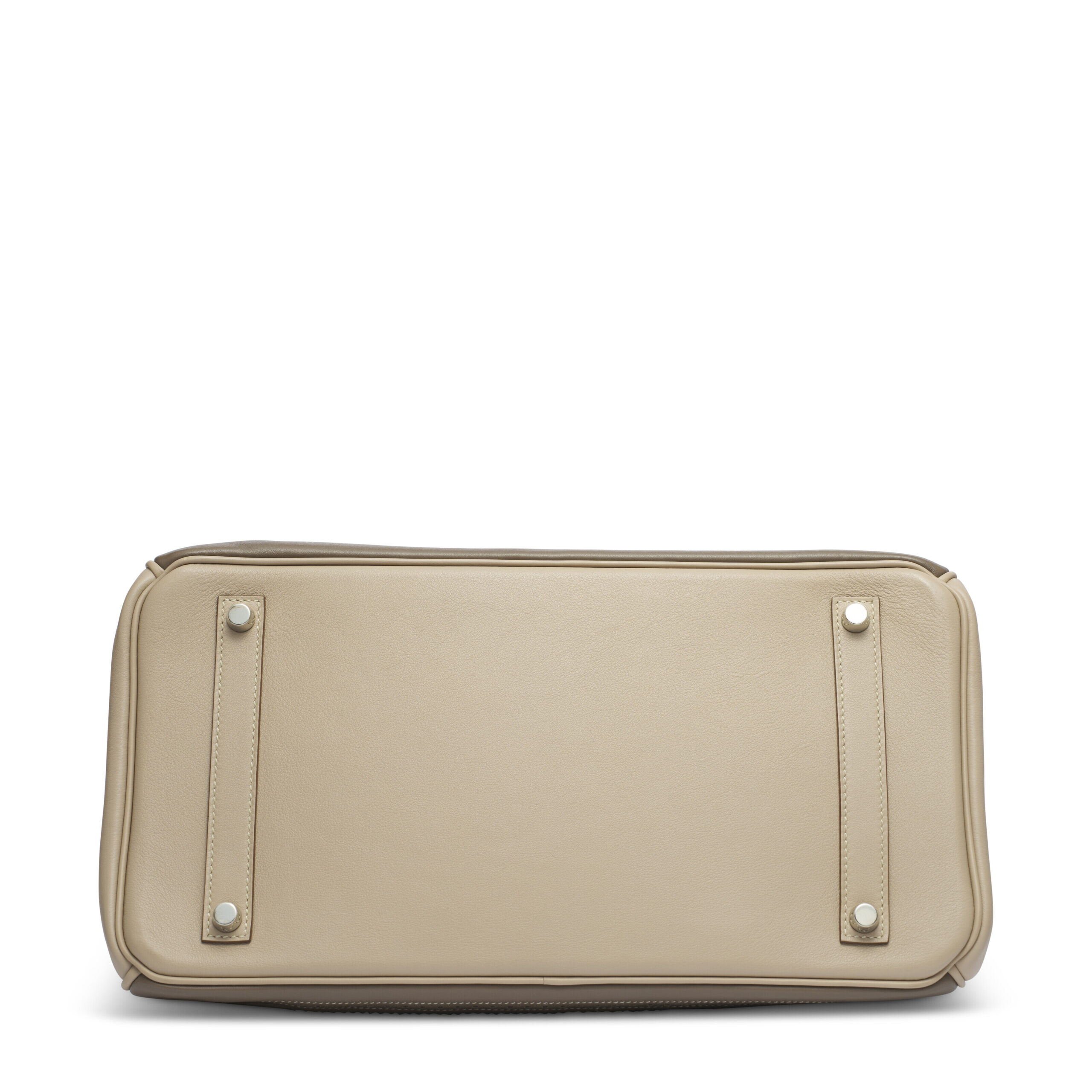 A LIMITED EDITION ARGILE & ÉTOUPE SWIFT LEATHER GHILLIES BIRKIN 35 WITH PALLADIUM HARDWARE 4 A LIMITED EDITION ARGILE & ÉTOUPE SWIFT LEATHER GHILLIES BIRKIN 35 WITH PALLADIUM HARDWARE - Image 4