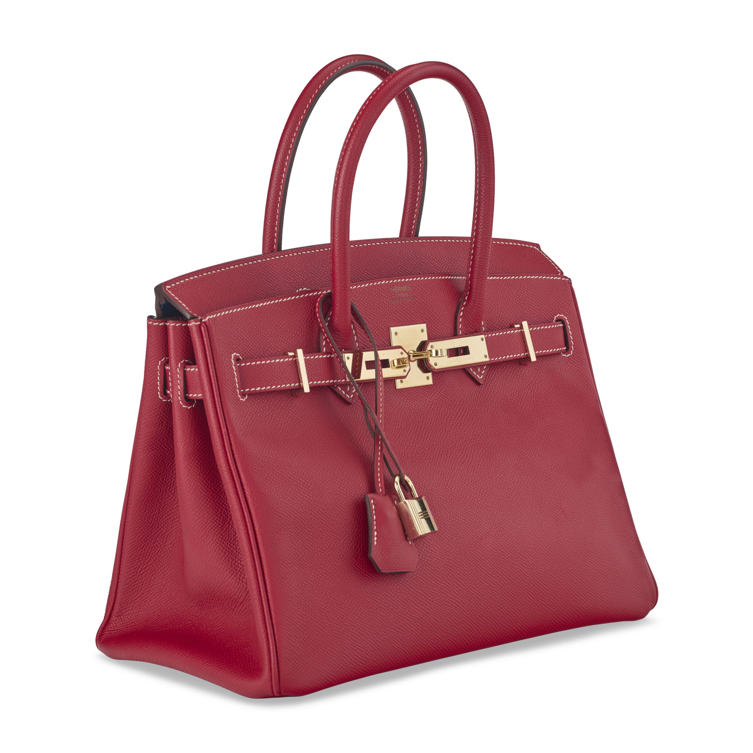 A LIMITED EDITION ROUGE CASAQUE EPSOM LEATHER & BLEU THALASSA CANDY BIRKIN 30 WITH PERMABRASS HARDWARE 3 A LIMITED EDITION ROUGE CASAQUE EPSOM LEATHER & BLEU THALASSA CANDY BIRKIN 30 WITH PERMABRASS HARDWARE - Image 3