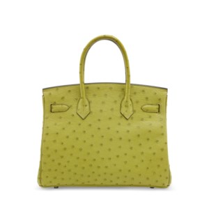 A VERT ANIS OSTRICH BIRKIN 30 WITH PALLADIUM HARDWARE 3 A VERT ANIS OSTRICH BIRKIN 30 WITH PALLADIUM HARDWARE - Image 3
