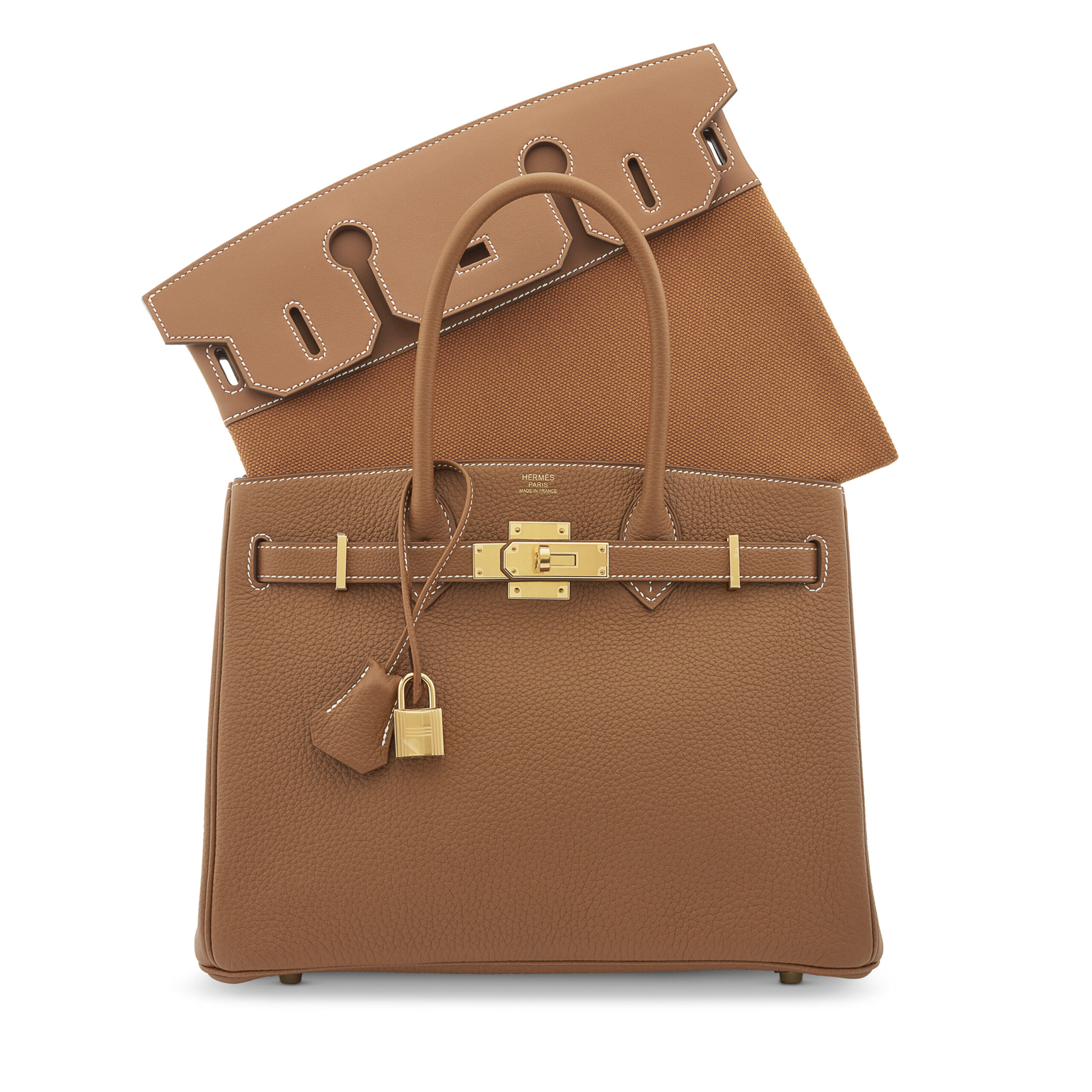 A LIMITED EDITION GOLD TOGO, SWIFT LEATHER & TOILE H 3 IN 1 BIRKIN 30 WITH GOLD HARDWARE - Image 2