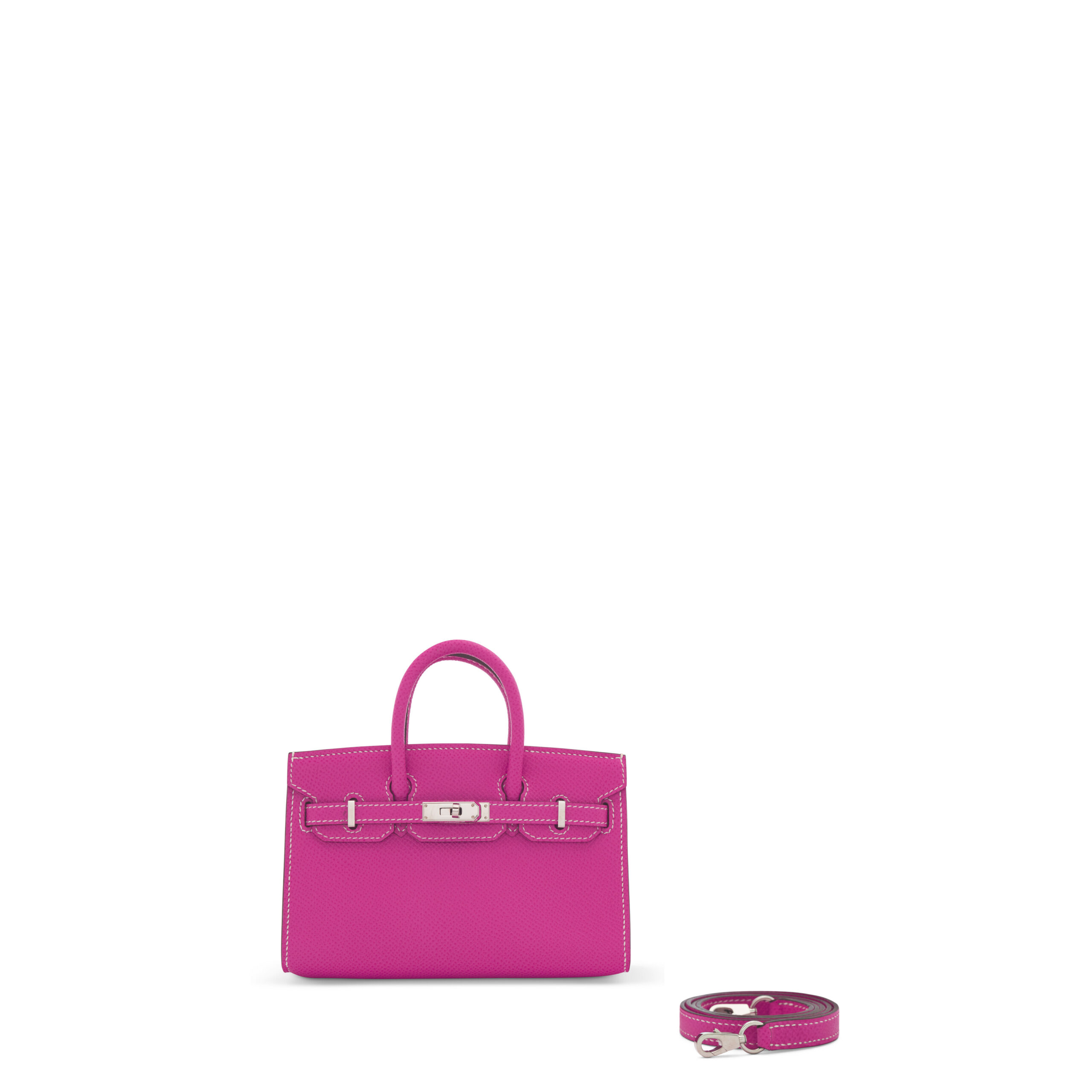 A LIMITED EDITION ROSE TYRIEN EPSOM LEATHER TINY CANDY BIRKIN WITH PALLADIUM HARDWARE 1 A LIMITED EDITION ROSE TYRIEN EPSOM LEATHER TINY CANDY BIRKIN WITH PALLADIUM HARDWARE