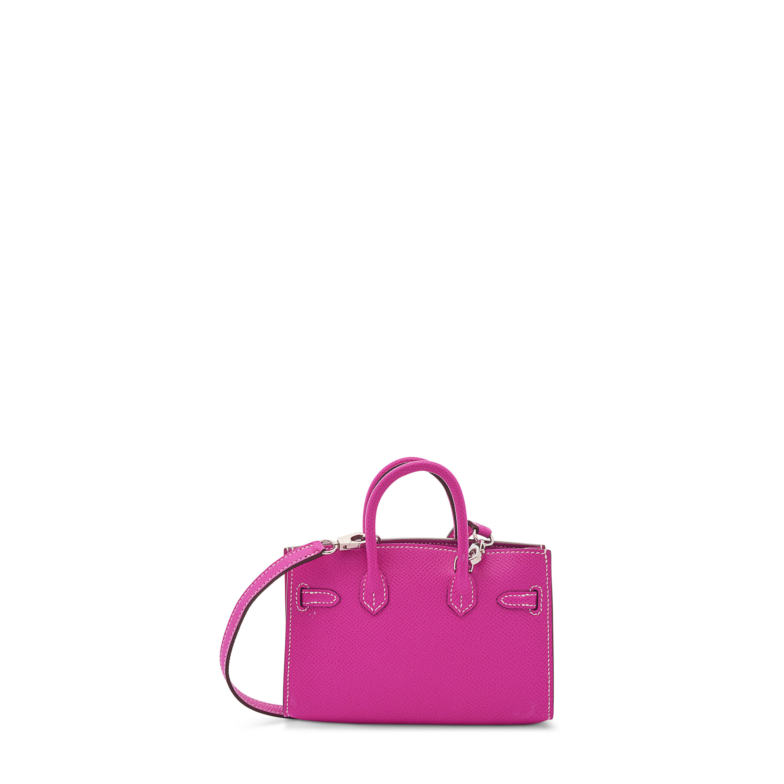A LIMITED EDITION ROSE TYRIEN EPSOM LEATHER TINY CANDY BIRKIN WITH PALLADIUM HARDWARE 4 A LIMITED EDITION ROSE TYRIEN EPSOM LEATHER TINY CANDY BIRKIN WITH PALLADIUM HARDWARE - Image 4