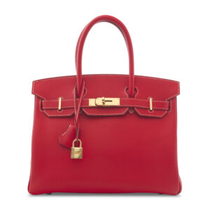 A LIMITED EDITION ROUGE CASAQUE & BLEU THALASSA EPSOM LEATHER CANDY BIRKIN 30 WITH PERMABRASS HARDWARE