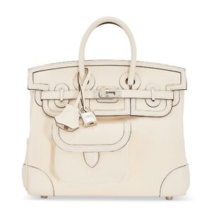 A LIMITED EDITION NATA TOILE GOËLAND & SWIFT LEATHER CARGO BIRKIN 25 WITH PALLADIUM HARDWARE