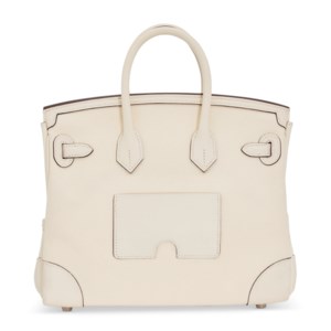 A LIMITED EDITION NATA TOILE GOËLAND & SWIFT LEATHER CARGO BIRKIN 25 WITH PALLADIUM HARDWARE 3 A LIMITED EDITION NATA TOILE GOËLAND & SWIFT LEATHER CARGO BIRKIN 25 WITH PALLADIUM HARDWARE - Image 3