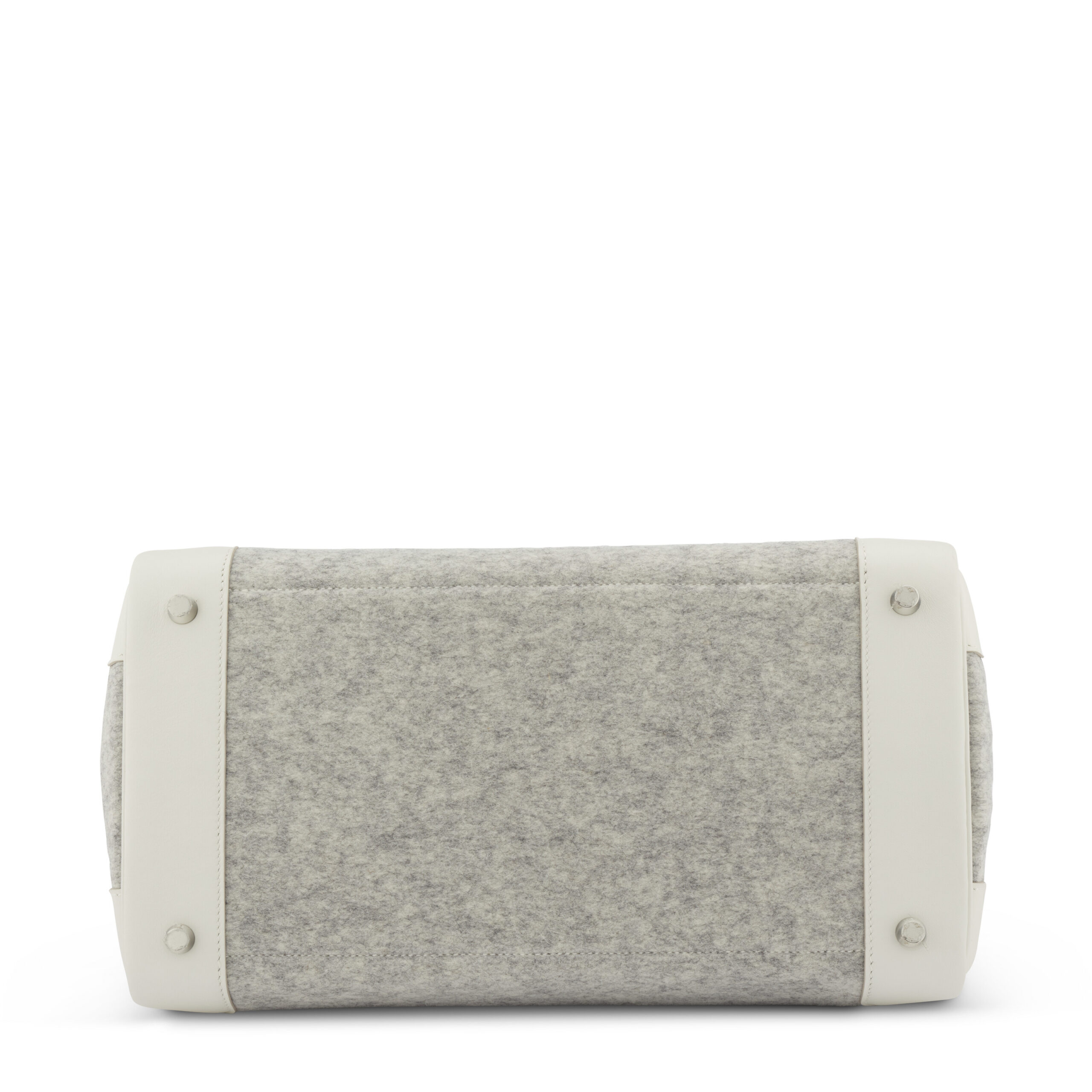 A LIMITED EDITION WHITE SWIFT LEATHER & GRIS CLAIR FEUTRE BIRKIN 35 WITH PALLADIUM HARDWARE 4 A LIMITED EDITION WHITE SWIFT LEATHER & GRIS CLAIR FEUTRE BIRKIN 35 WITH PALLADIUM HARDWARE - Image 4