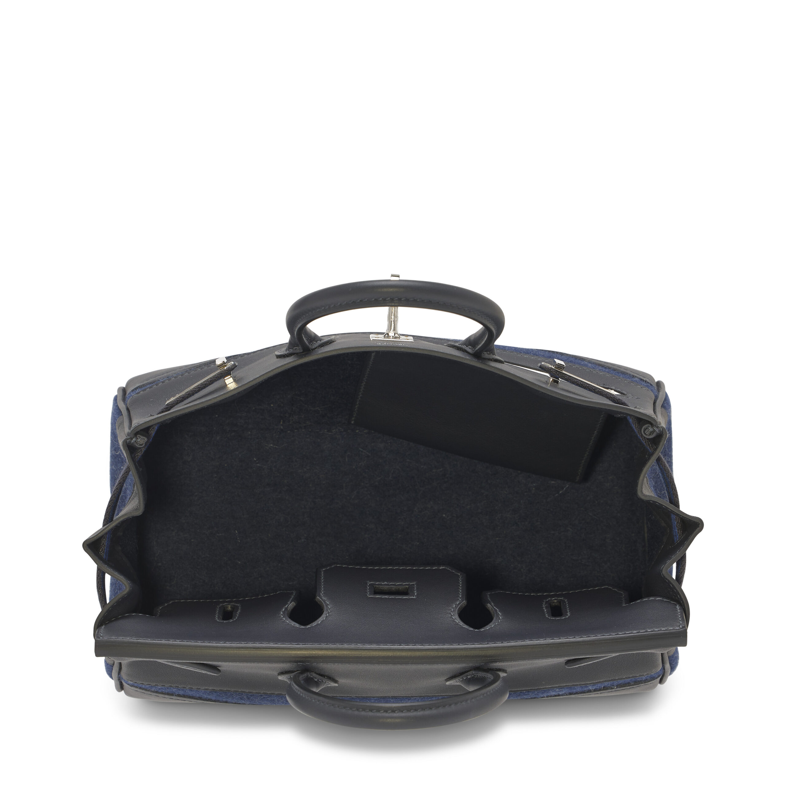 A LIMITED EDITION CABAN, BLEU NUIT SWIFT LEATHER & FEUTRE, NEW WHITE MILO LAMBSKIN GO TEAM BIRKIN 25 WITH PALLADIUM HARDWARE 5 A LIMITED EDITION CABAN, BLEU NUIT SWIFT LEATHER & FEUTRE, NEW WHITE MILO LAMBSKIN GO TEAM BIRKIN 25 WITH PALLADIUM HARDWARE - Image 5