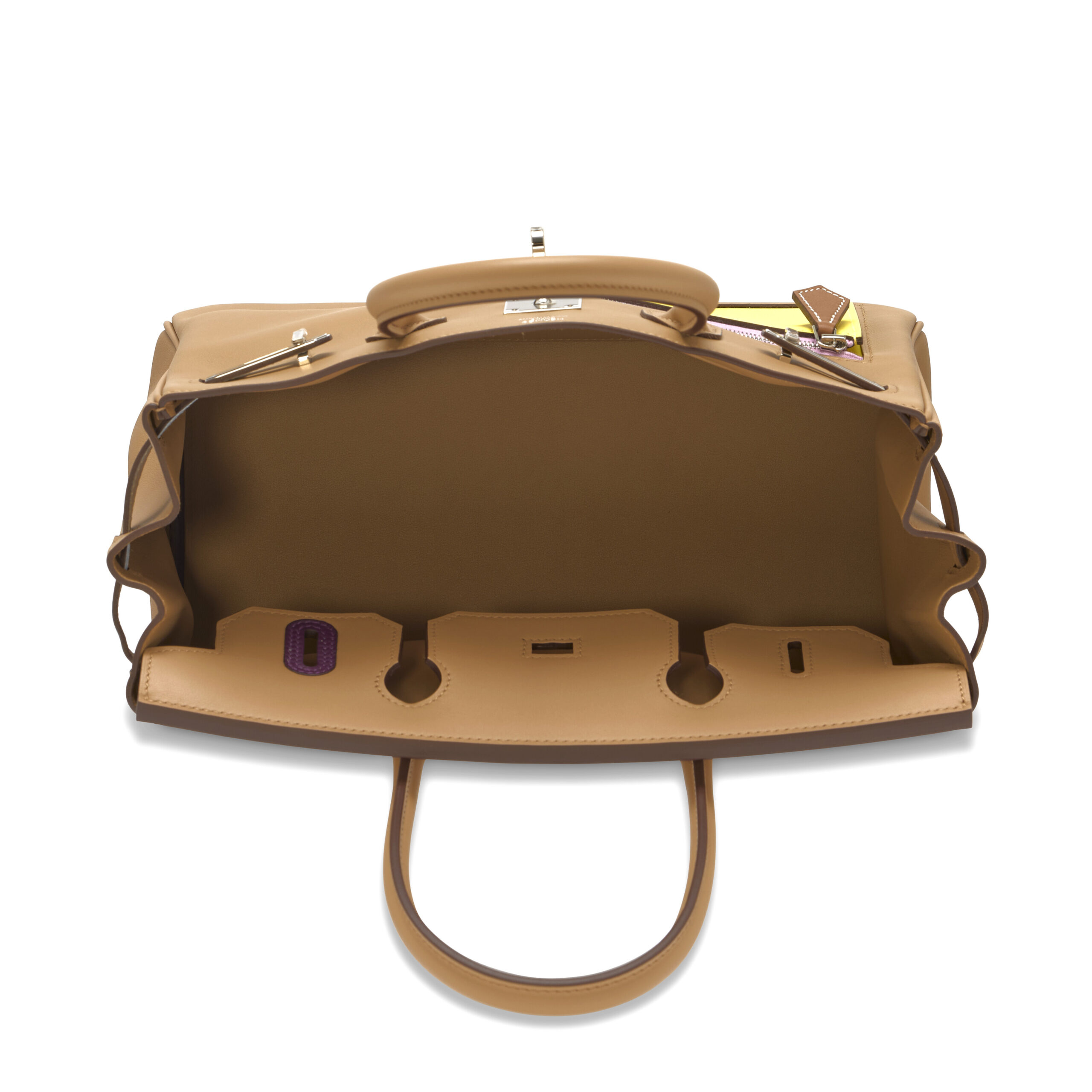 A LIMITED EDITION CHAI, LIME, MAUVE SYLVESTRE, BLEU BRUME, CASSIS & NATA SWIFT LEATHER COLORMATIC BIRKIN 30 WITH PALLADIUM HARDWARE 6 A LIMITED EDITION CHAI, LIME, MAUVE SYLVESTRE, BLEU BRUME, CASSIS & NATA SWIFT LEATHER COLORMATIC BIRKIN 30 WITH PALLADIUM HARDWARE - Image 6