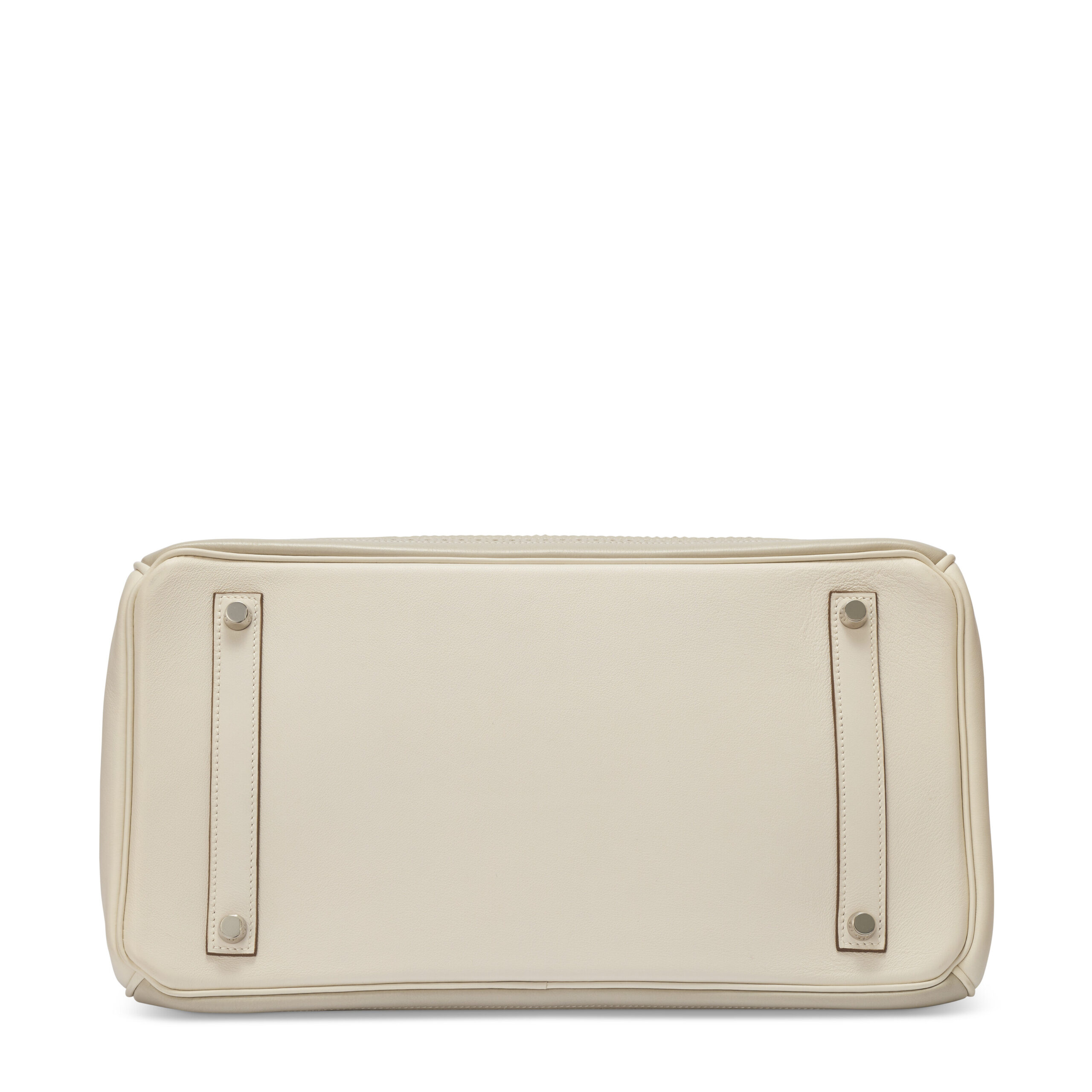 A LIMITED EDITION WHITE & GRIS PERLE SWIFT LEATHER GHILLIES BIRKIN 35 WITH PALLADIUM HARDWARE 10 A LIMITED EDITION WHITE & GRIS PERLE SWIFT LEATHER GHILLIES BIRKIN 35 WITH PALLADIUM HARDWARE - Image 10