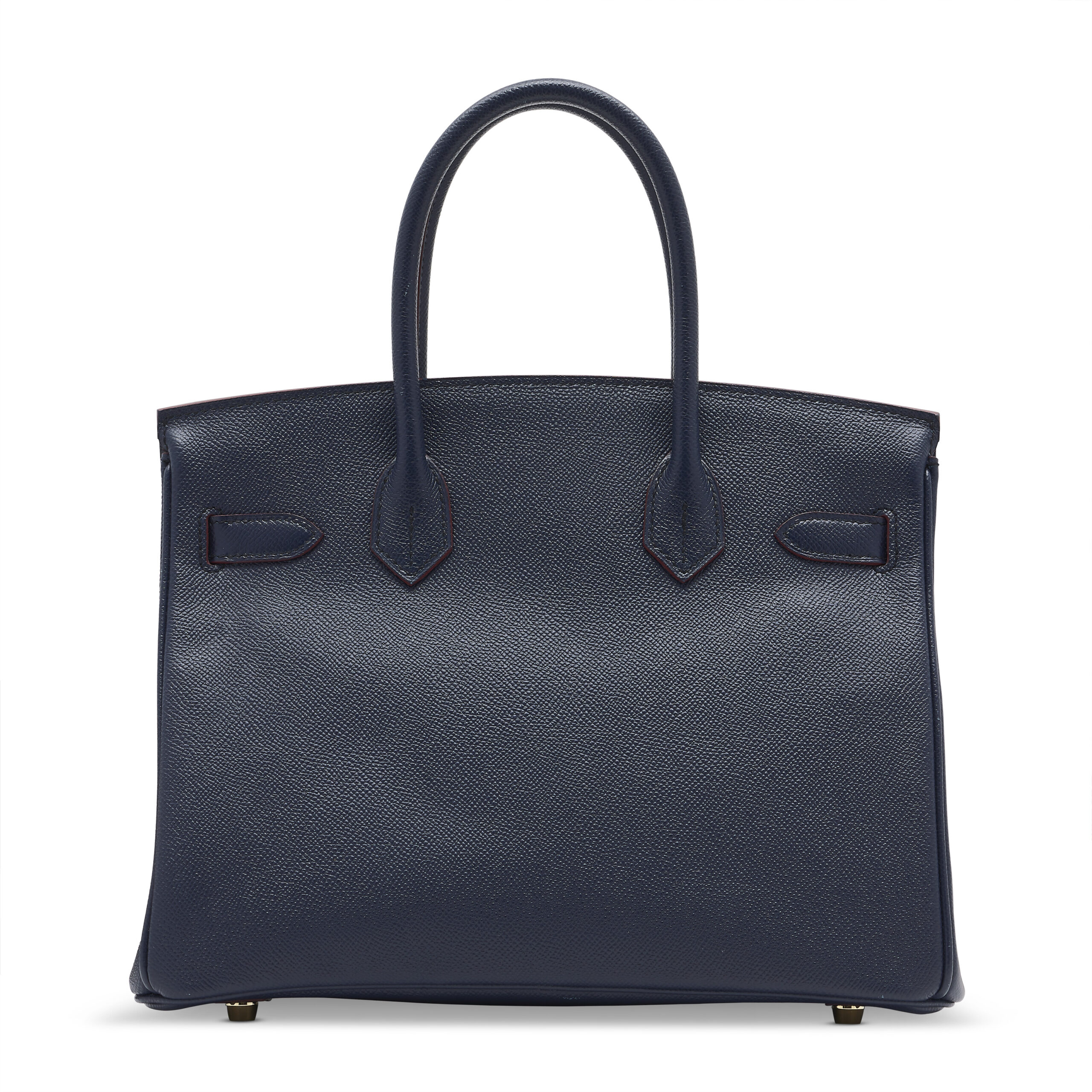 A LIMITED EDITION BLEU INDIGO & ROUGE H EPSOM LEATHER CONTOUR BIRKIN 30 WITH GOLD HARDWARE 4 A LIMITED EDITION BLEU INDIGO & ROUGE H EPSOM LEATHER CONTOUR BIRKIN 30 WITH GOLD HARDWARE - Image 4