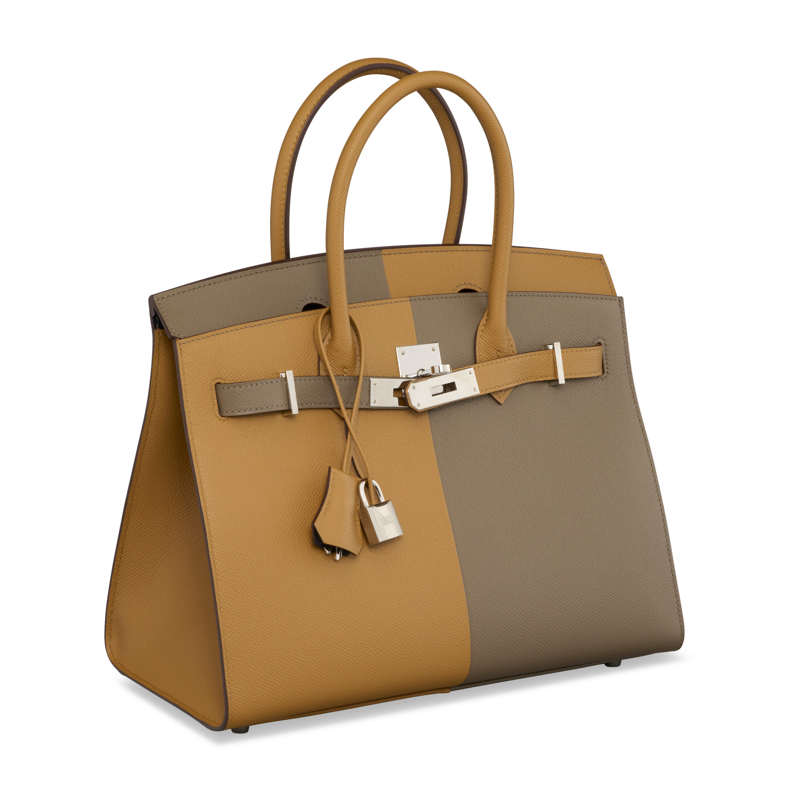 A LIMITED EDITION SESAME, ÉTOUPE & BLEU INDIGO EPSOM LEATHER SELLIER CASAQUE BIRKIN 30 WITH PALLADIUM HARDWARE 2 A LIMITED EDITION SESAME, ÉTOUPE & BLEU INDIGO EPSOM LEATHER SELLIER CASAQUE BIRKIN 30 WITH PALLADIUM HARDWARE - Image 2