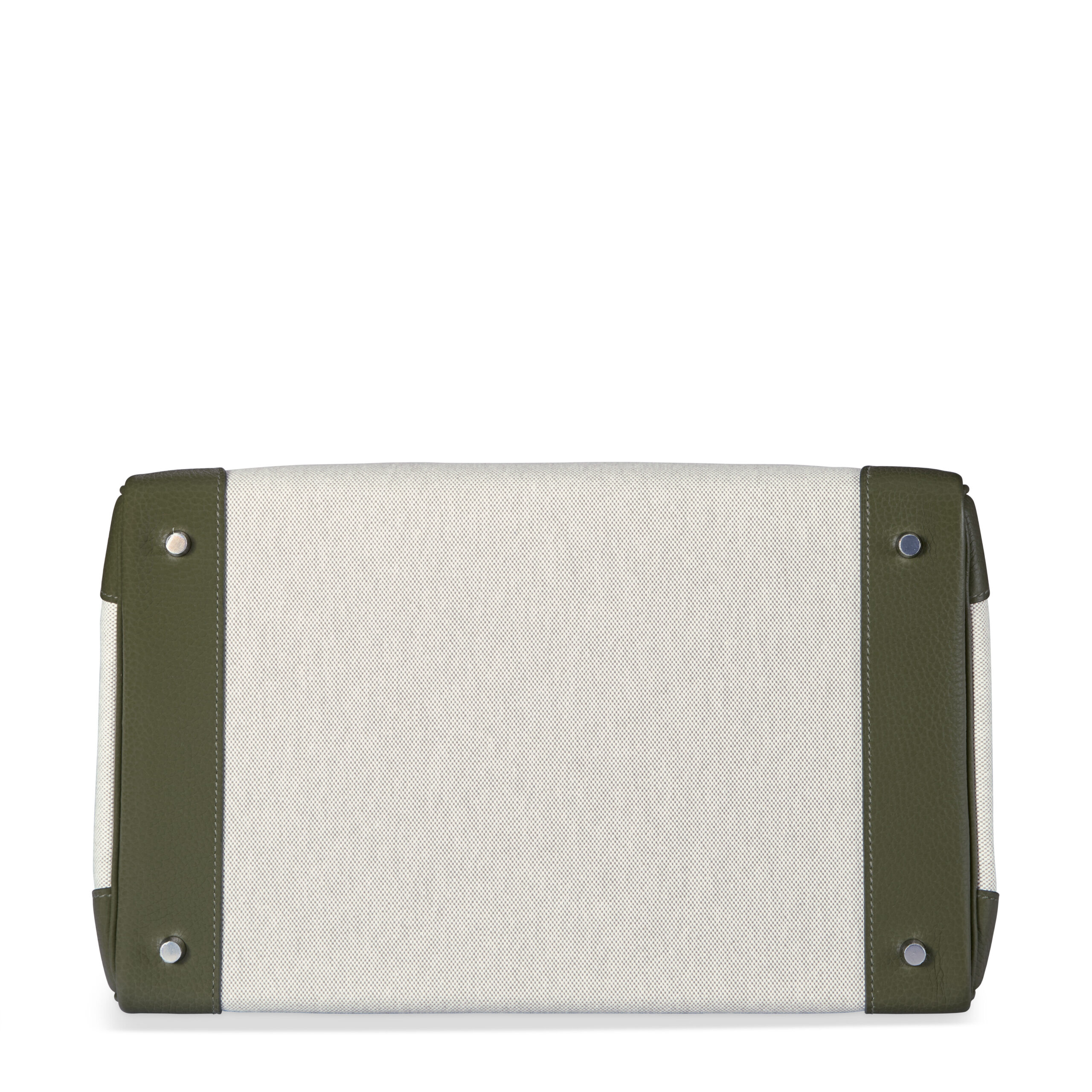 A LIMITED EDITION VERT VERONESE TOGO LEATHER & ECRU TOILE CANVAS HAC BIRKIN 40 WITH PALLADIUM HARDWARE - Image 3