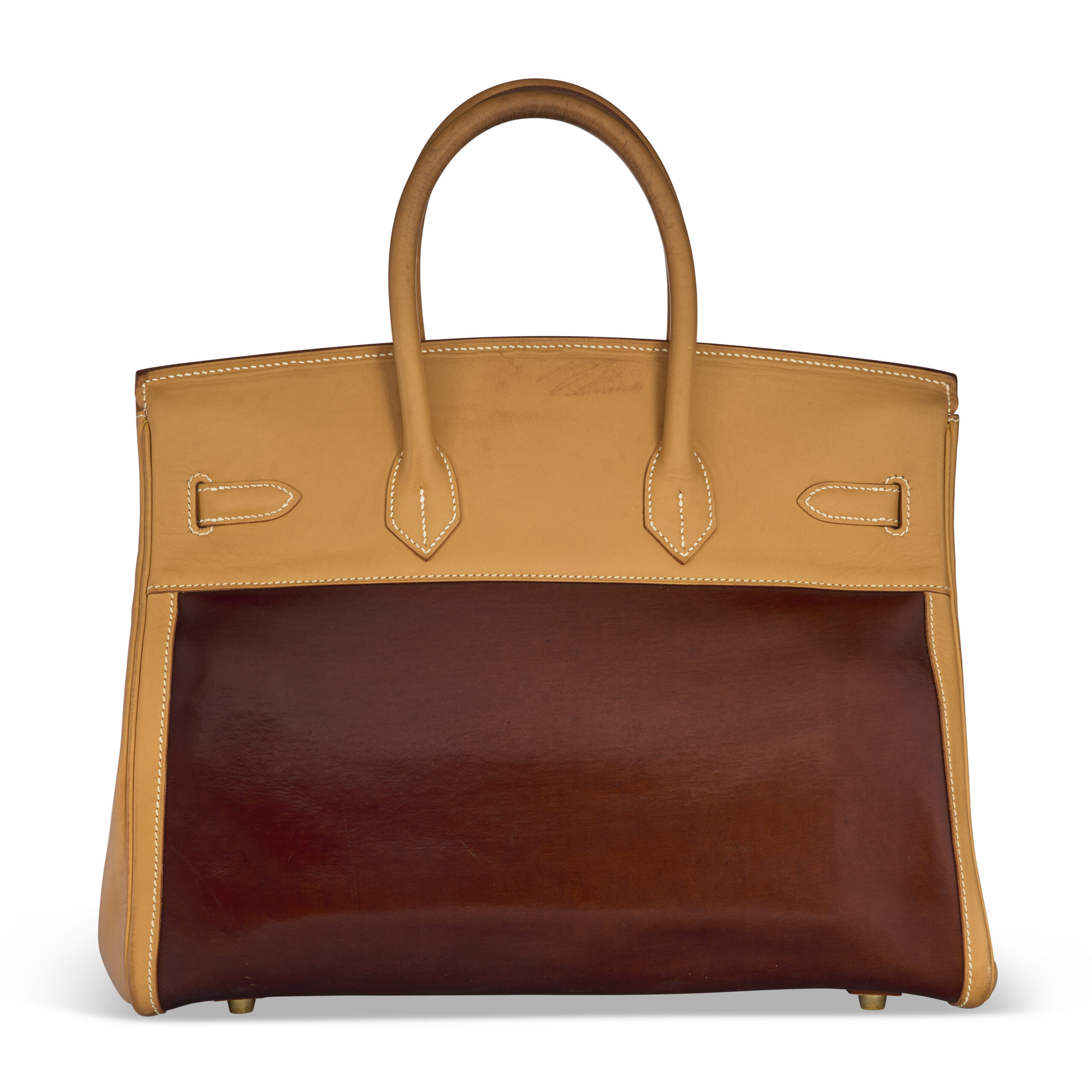 A LIMITED EDITION VACHE NATURELLE LEATHER & AMAZONIA RUBBER BIRKIN 35 WITH GOLD HARDWARE 4 A LIMITED EDITION VACHE NATURELLE LEATHER & AMAZONIA RUBBER BIRKIN 35 WITH GOLD HARDWARE - Image 4