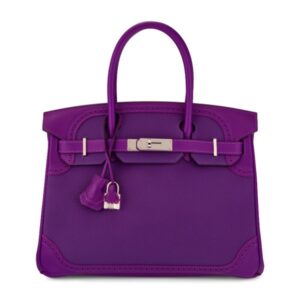 A LIMITED EDITION ANÉMONE SWIFT & TOGO LEATHERS GHILLIES BIRKIN 30 WITH PALLADIUM HARDWARE