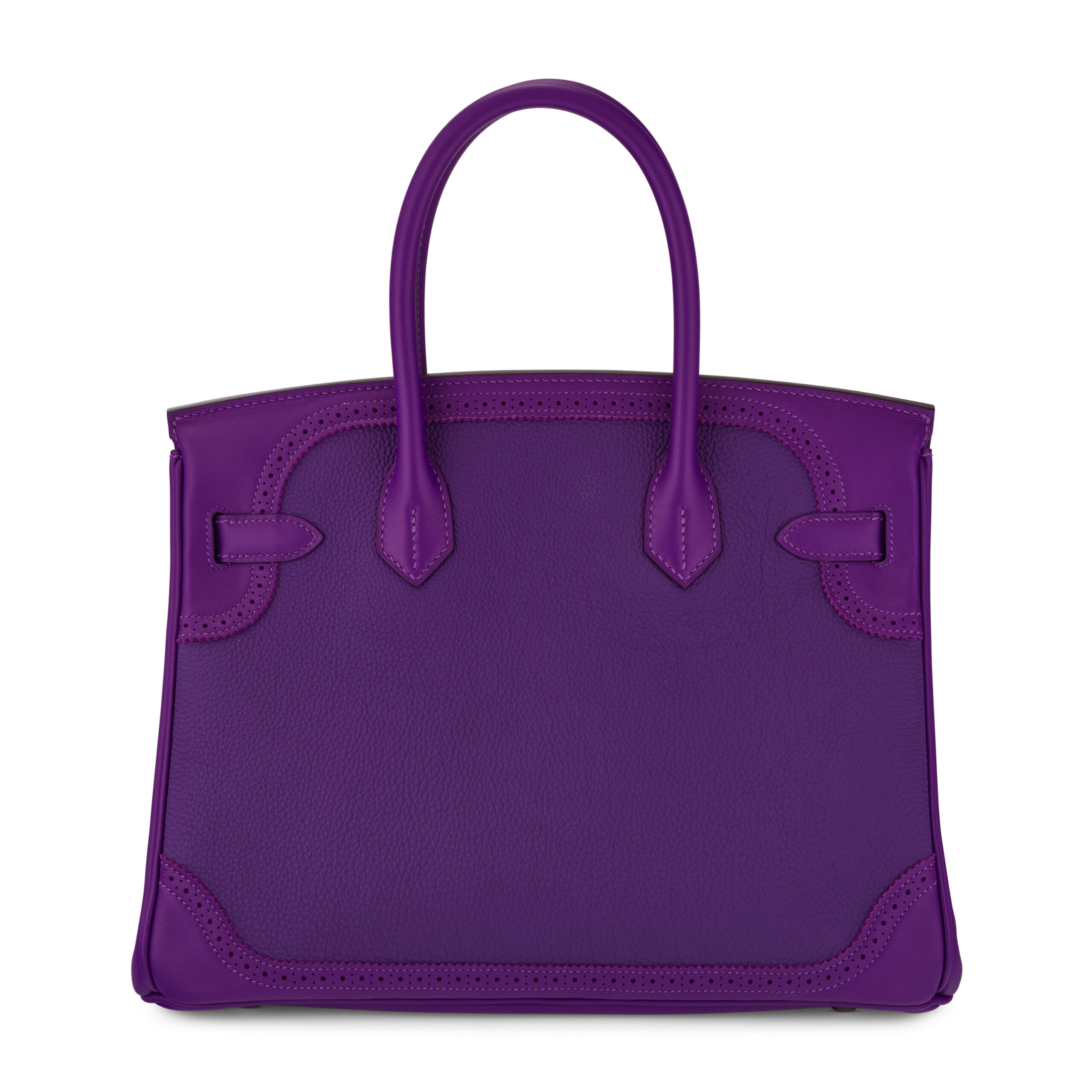 A LIMITED EDITION ANÉMONE SWIFT & TOGO LEATHERS GHILLIES BIRKIN 30 WITH PALLADIUM HARDWARE 4 A LIMITED EDITION ANÉMONE SWIFT & TOGO LEATHERS GHILLIES BIRKIN 30 WITH PALLADIUM HARDWARE - Image 4