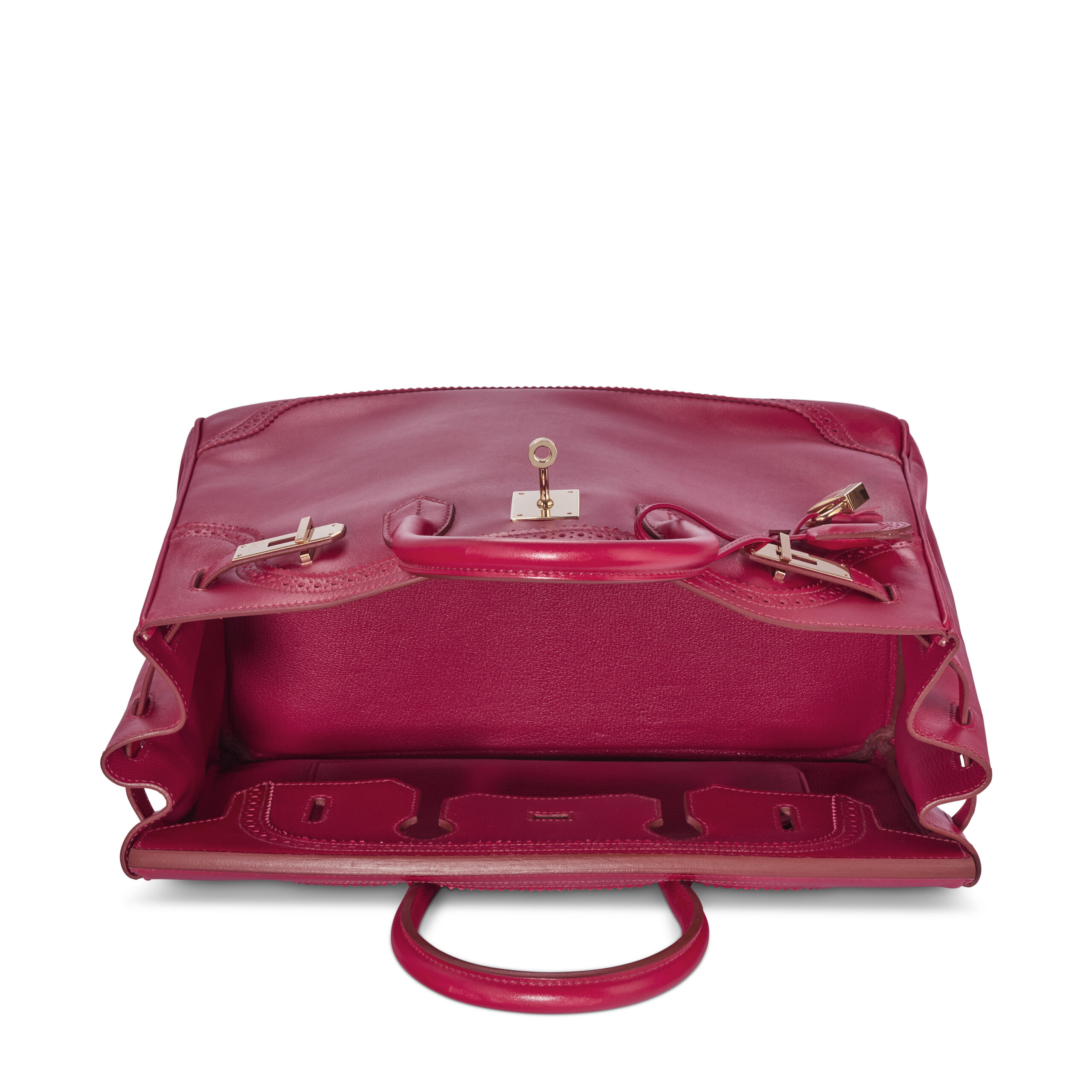 A LIMITED EDITION RUBIS TADELAKT LEATHER GHILLIES BIRKIN 35 WITH PERMABRASS HARDWARE 3 A LIMITED EDITION RUBIS TADELAKT LEATHER GHILLIES BIRKIN 35 WITH PERMABRASS HARDWARE - Image 3