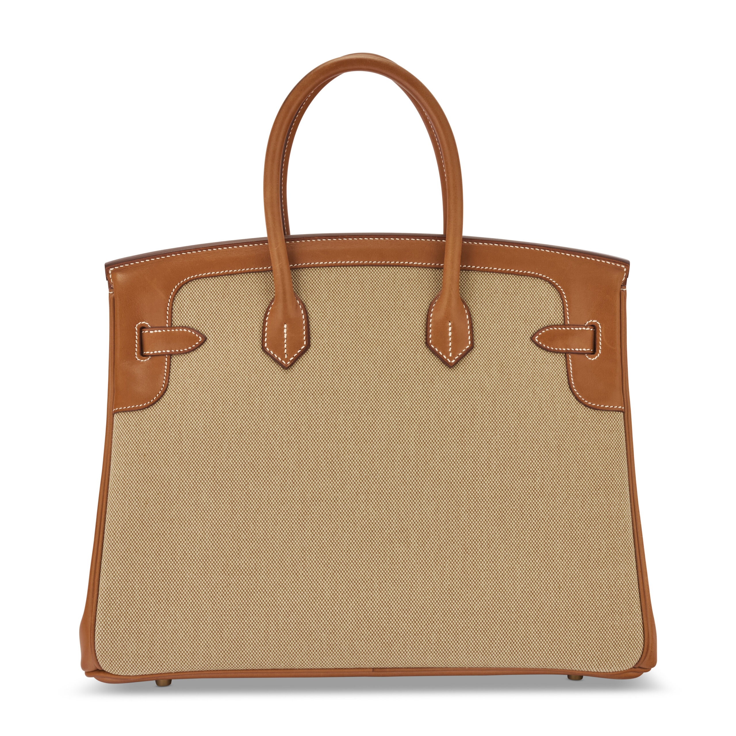 A LIMITED EDITION FAUVE BARÉNIA LEATHER & PAPRIKA AND FICELLE TOILE FLAG BIRKIN 35 WITH PERMABRASS HARDWARE 2 A LIMITED EDITION FAUVE BARÉNIA LEATHER & PAPRIKA AND FICELLE TOILE FLAG BIRKIN 35 WITH PERMABRASS HARDWARE - Image 2