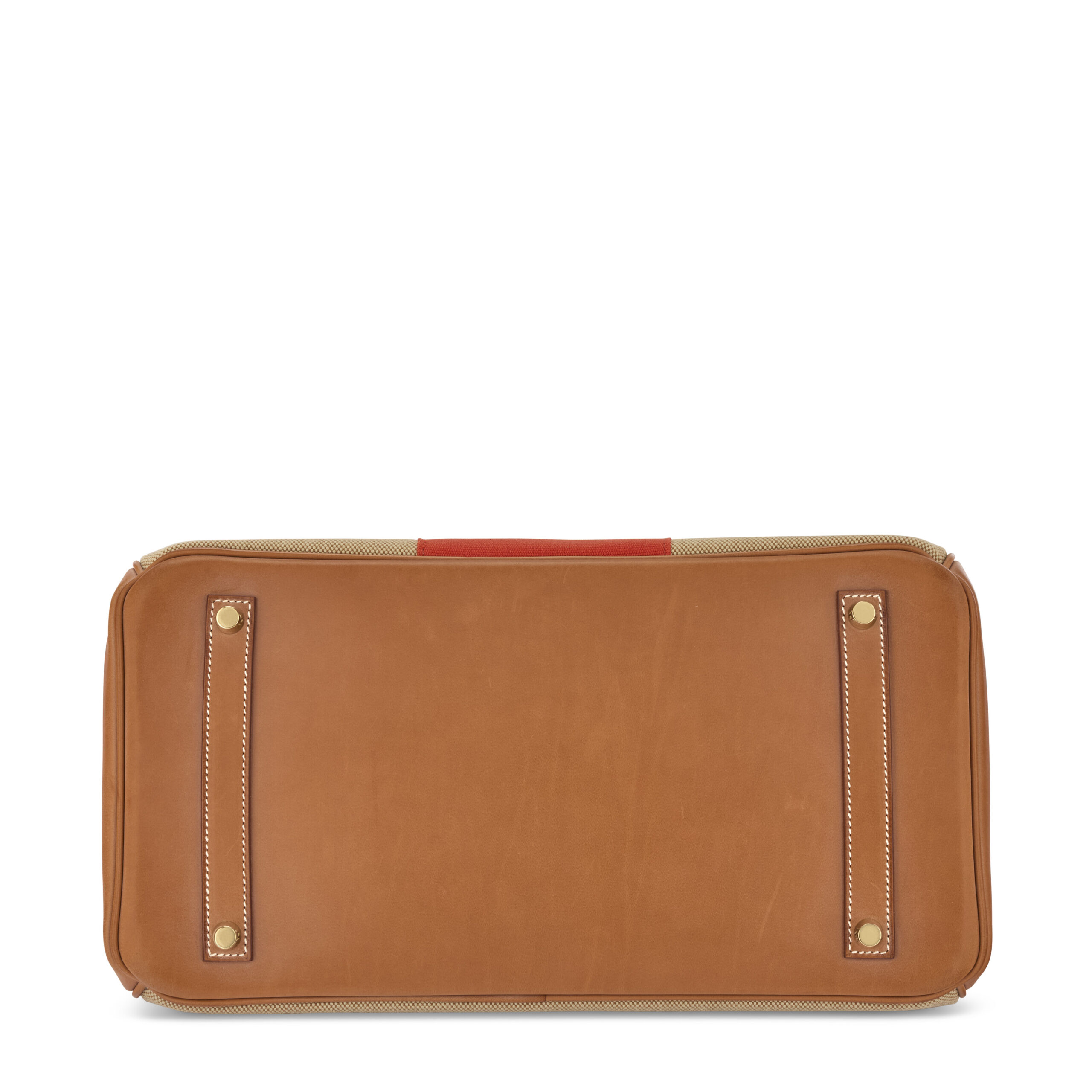 A LIMITED EDITION FAUVE BARÉNIA LEATHER & PAPRIKA AND FICELLE TOILE FLAG BIRKIN 35 WITH PERMABRASS HARDWARE 4 A LIMITED EDITION FAUVE BARÉNIA LEATHER & PAPRIKA AND FICELLE TOILE FLAG BIRKIN 35 WITH PERMABRASS HARDWARE - Image 4