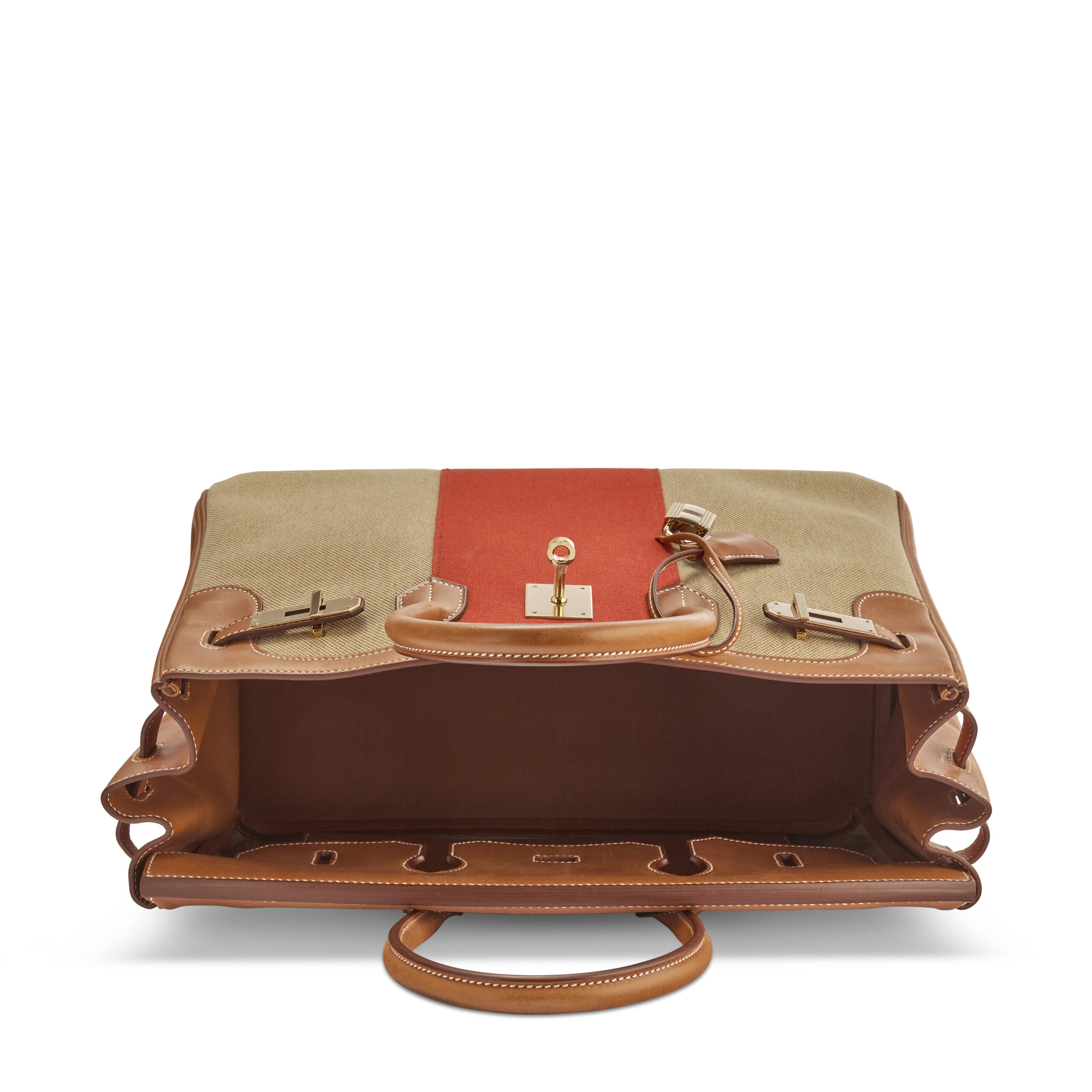 A LIMITED EDITION FAUVE BARÉNIA LEATHER & PAPRIKA AND FICELLE TOILE FLAG BIRKIN 35 WITH PERMABRASS HARDWARE 5 A LIMITED EDITION FAUVE BARÉNIA LEATHER & PAPRIKA AND FICELLE TOILE FLAG BIRKIN 35 WITH PERMABRASS HARDWARE - Image 5