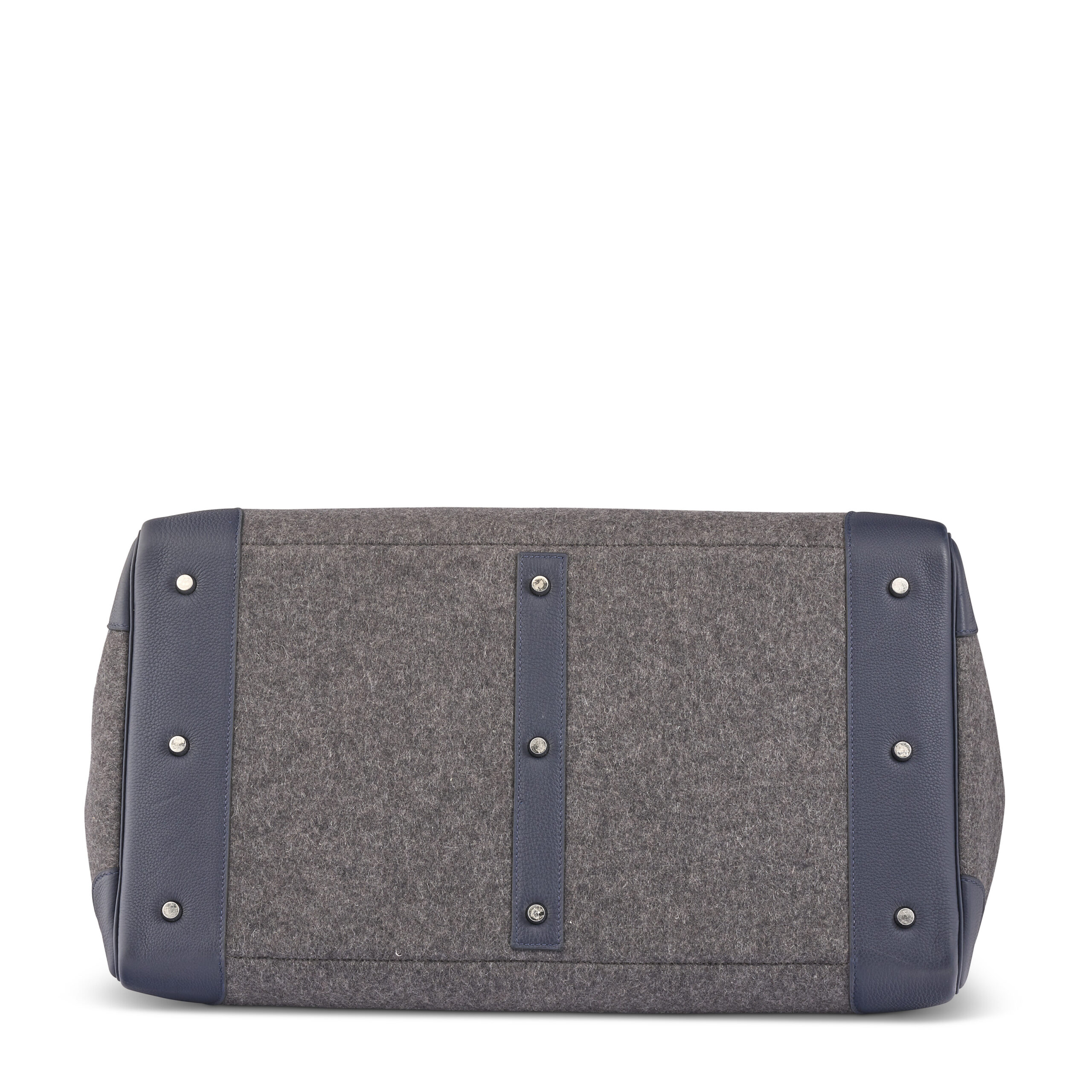 A LIMITED EDITION BLEU NUIT TOGO LEATHER & GRIS MOYEN FEUTRE HAC BIRKIN 40 WITH PALLADIUM HARDWARE - Image 6