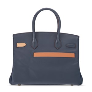 A LIMITED EDITION BLEU, NOIR, CHAI, ETOUPE & GOLD SWIFT LEATHER COLORMATIC BIRKIN 30 WITH GOLD HARDWARE 4 A LIMITED EDITION BLEU, NOIR, CHAI, ETOUPE & GOLD SWIFT LEATHER COLORMATIC BIRKIN 30 WITH GOLD HARDWARE - Image 4