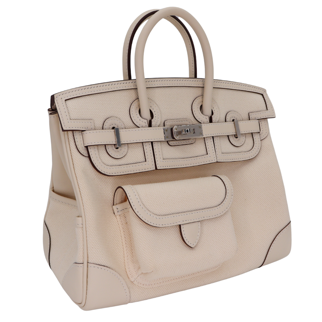 Hermès 25cm Birkin Cargo Nata Canvas/Swift Leather Palladium Hardware 2 Hermès 25cm Birkin Cargo Nata Canvas/Swift Leather Palladium Hardware - Image 2