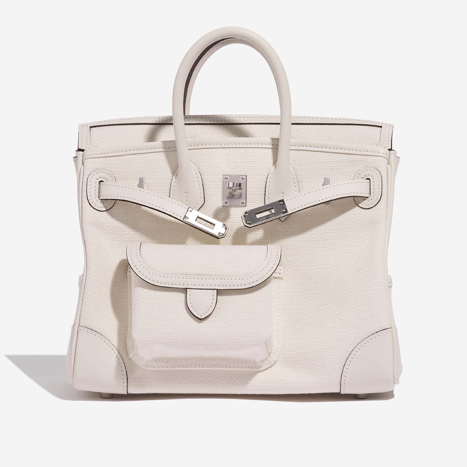 Hermes Birkin Cargo 25 Toile Goeland / Swift Nata 4 Hermes Birkin Cargo 25 Toile Goeland / Swift Nata - Image 4