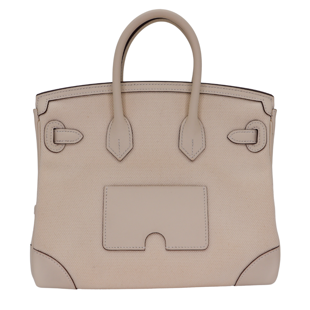 Hermès 25cm Birkin Cargo Nata Canvas/Swift Leather Palladium Hardware 4 Hermès 25cm Birkin Cargo Nata Canvas/Swift Leather Palladium Hardware - Image 4