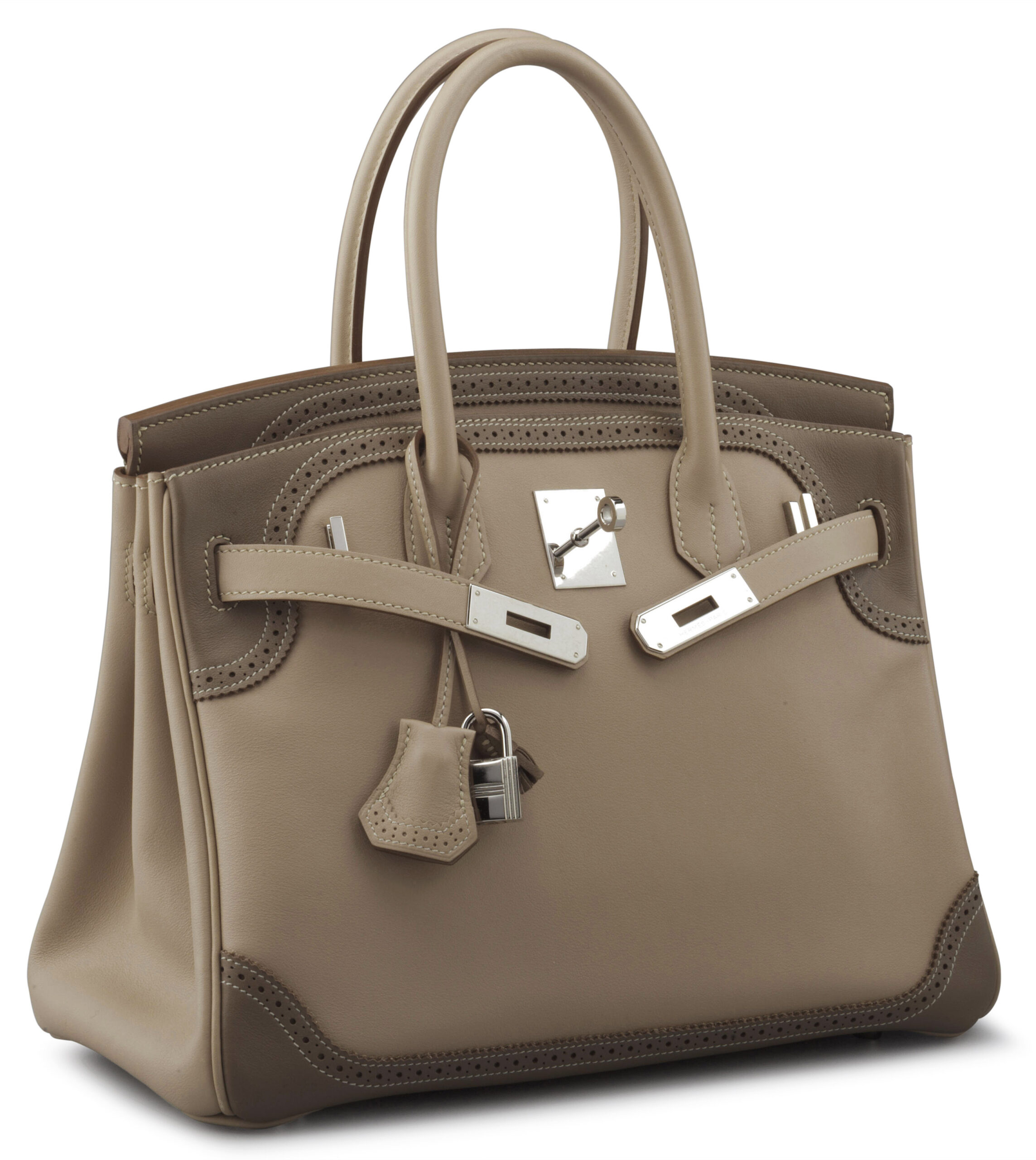 A LIMITED EDITION 30CM ARGILE & ETOUPE SWIFT LEATHER GHILLIES BIRKIN BAG 2 A LIMITED EDITION 30CM ARGILE & ETOUPE SWIFT LEATHER GHILLIES BIRKIN BAG - Image 2