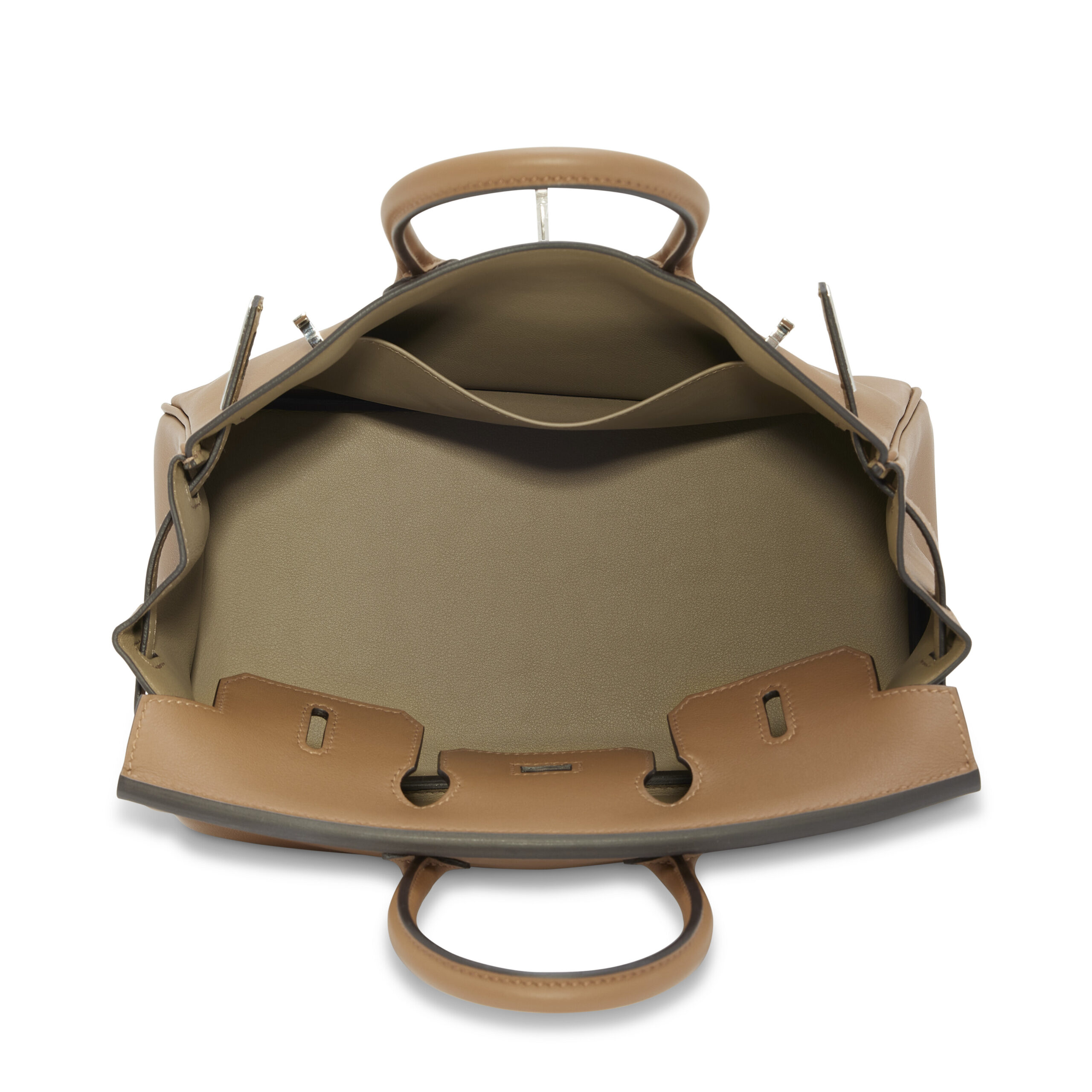 A LIMITED EDITION ALEZAN & BEIGE MARFA SWIFT LEATHER BIRKIN 25 WITH PALLADIUM HARDWARE 5 A LIMITED EDITION ALEZAN & BEIGE MARFA SWIFT LEATHER BIRKIN 25 WITH PALLADIUM HARDWARE - Image 5