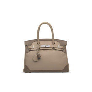 A LIMITED EDITION ARGILE & ÉTOUPE SWIFT LEATHER GHILLIES BIRKIN 30 WITH PALLADIUM HARDWARE