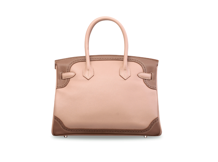 A LIMITED EDITION ARGILE & ÉTOUPE SWIFT LEATHER GHILLIES BIRKIN 30 WITH PALLADIUM HARDWARE 2 A LIMITED EDITION ARGILE & ÉTOUPE SWIFT LEATHER GHILLIES BIRKIN 30 WITH PALLADIUM HARDWARE - Image 2