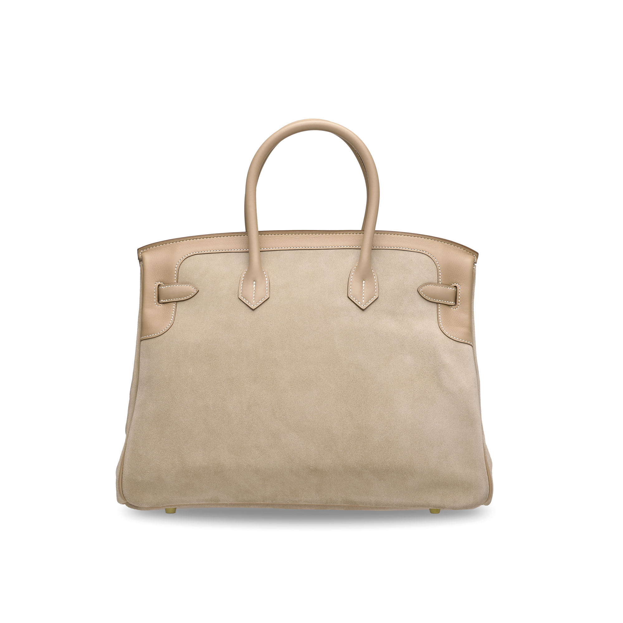 A LIMITED EDITION ARGILE VEAU DOBLIS & SWIFT LEATHER GRIZZLY BIRKIN 35 WITH PERMABRASS HARDWARE 3 A LIMITED EDITION ARGILE VEAU DOBLIS & SWIFT LEATHER GRIZZLY BIRKIN 35 WITH PERMABRASS HARDWARE - Image 3