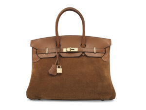 A LIMITED EDITION BARÉNIA & NOISETTE VEAU DOBLIS GRIZZLY BIRKIN 35 WITH LIGHT GOLD HARDWARE