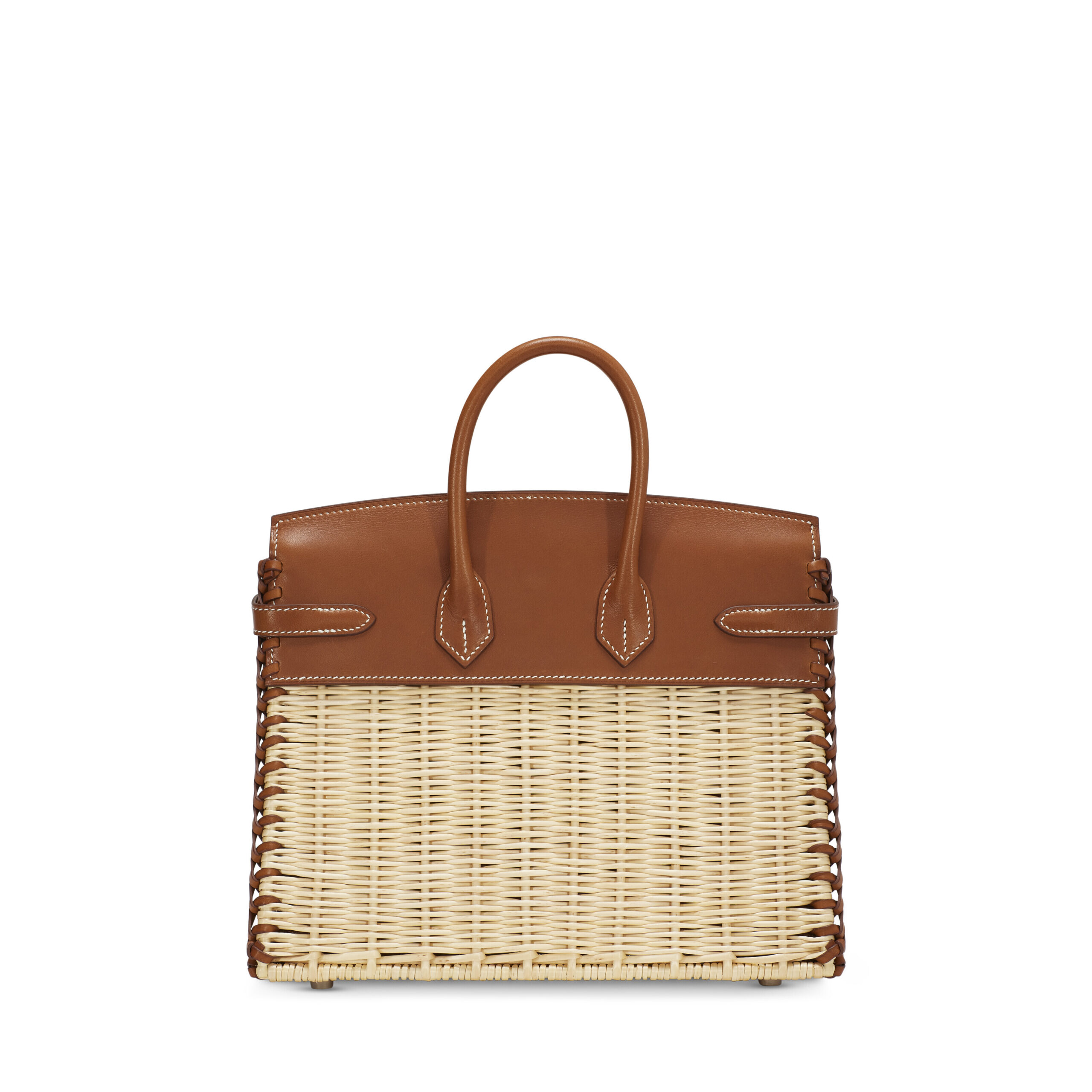 A LIMITED EDITION BARÉNIA & OSIER PICNIC BIRKIN 25 WITH PALLADIUM HARDWARE 5 A LIMITED EDITION BARÉNIA & OSIER PICNIC BIRKIN 25 WITH PALLADIUM HARDWARE - Image 5