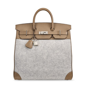 A LIMITED EDITION BEIGE DE WEIMAR EVERCOLOR LEATHER & GRIS CLAIR TODOO FEUTRE HAC BIRKIN 40 WITH PALLADIUM HARDWARE