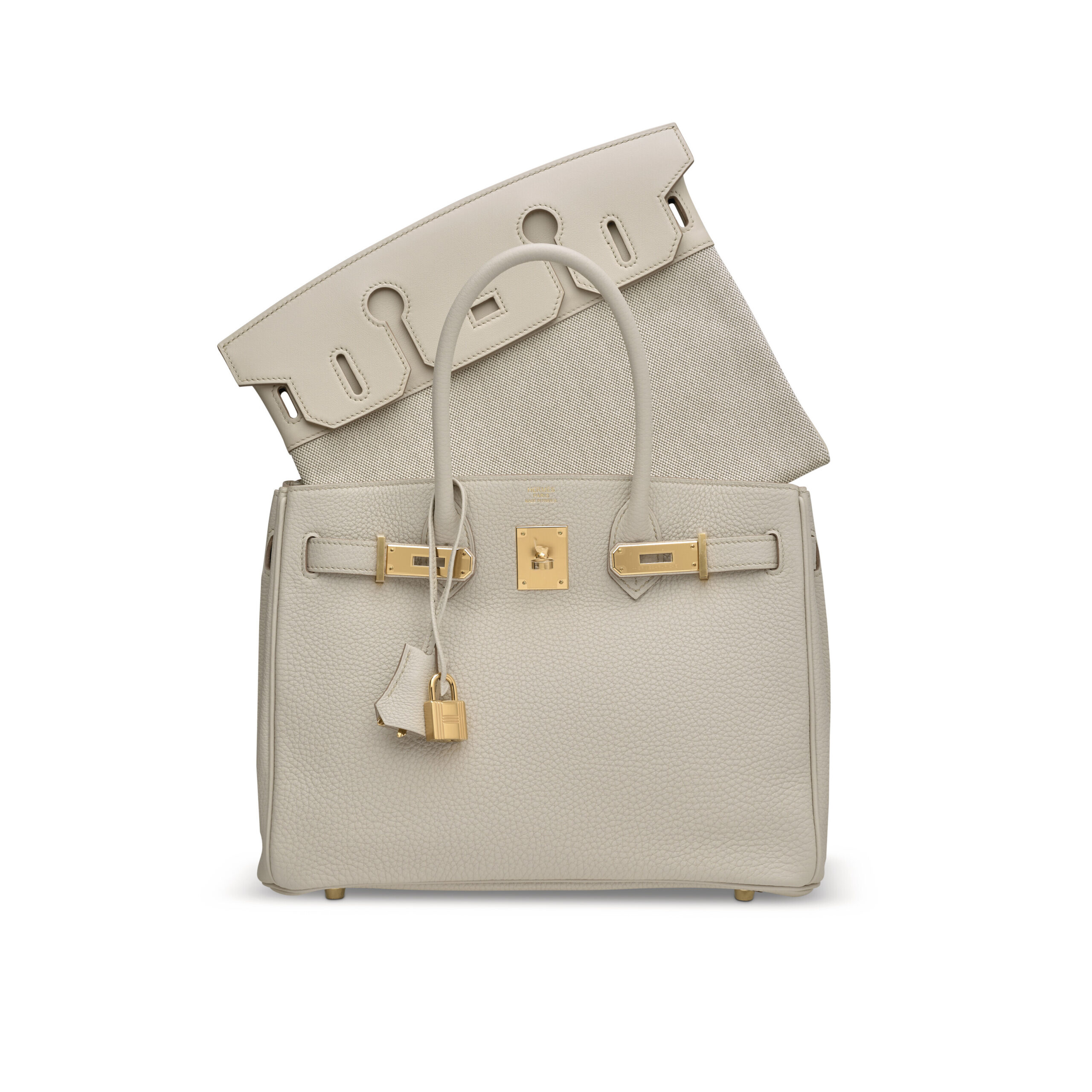 A LIMITED EDITION BÉTON TOGO & SWIFT LEATHER 3 IN 1 BIRKIN 30 WITH GOLD HARDWARE 1 A LIMITED EDITION BÉTON TOGO & SWIFT LEATHER 3 IN 1 BIRKIN 30 WITH GOLD HARDWARE (1)