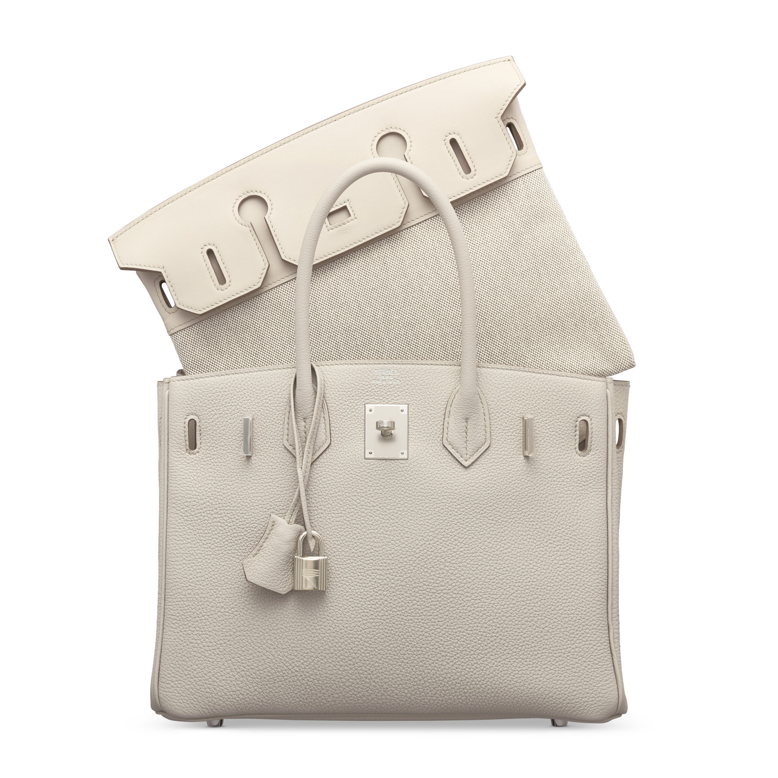 A LIMITED EDITION BÉTON TOGO & SWIFT LEATHER 3 IN 1 BIRKIN 30 WITH PALLADIUM HARDWARE 2 A LIMITED EDITION BÉTON TOGO & SWIFT LEATHER 3 IN 1 BIRKIN 30 WITH PALLADIUM HARDWARE - Image 2