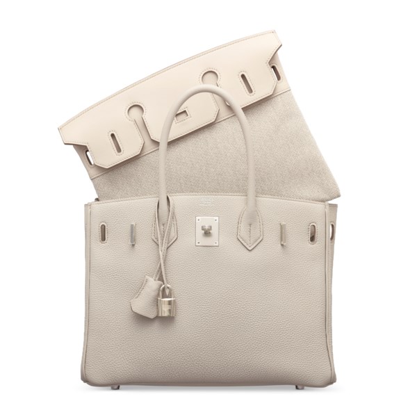 A LIMITED EDITION BÉTON TOGO & SWIFT LEATHER 3 IN 1 BIRKIN 30 WITH PALLADIUM HARDWARE 7 A LIMITED EDITION BÉTON TOGO & SWIFT LEATHER 3 IN 1 BIRKIN 30 WITH PALLADIUM HARDWARE - Image 7