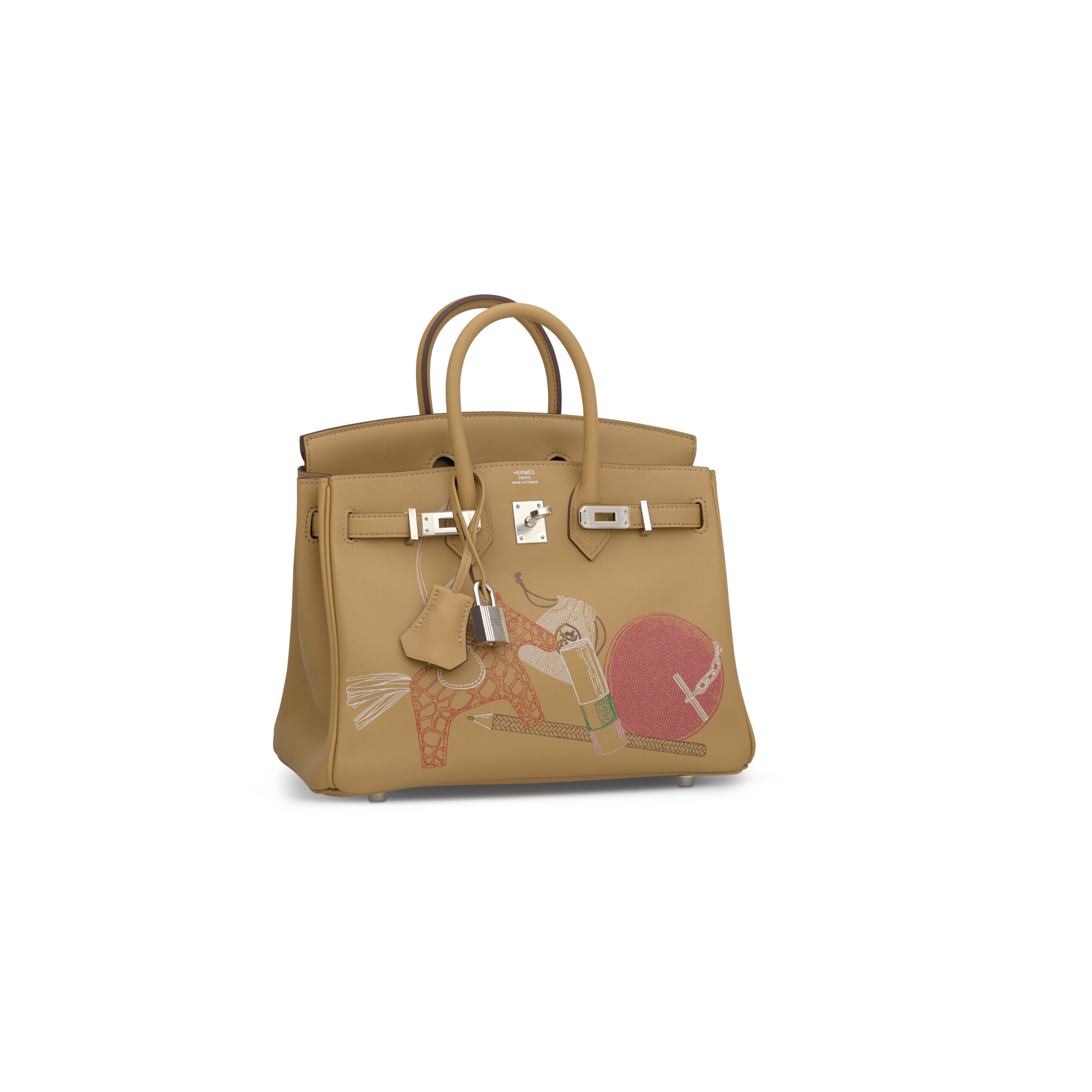 A LIMITED EDITION BISCUIT SWIFT LEATHER IN & OUT BIRKIN 25 WITH PALLADIUM HARDWARE 3 A LIMITED EDITION BISCUIT SWIFT LEATHER IN & OUT BIRKIN 25 WITH PALLADIUM HARDWARE - Image 3