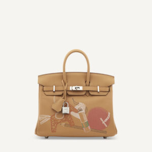 A LIMITED EDITION BISCUIT SWIFT LEATHER IN & OUT BIRKIN 25 WITH PALLADIUM HARDWARE (1)