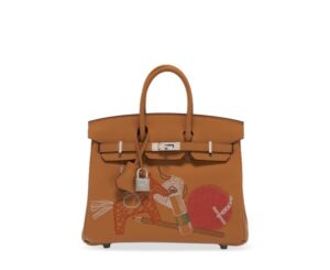 A LIMITED EDITION BISCUIT SWIFT LEATHER IN & OUT BIRKIN 25 WITH PALLADIUM HARDWARE (1)